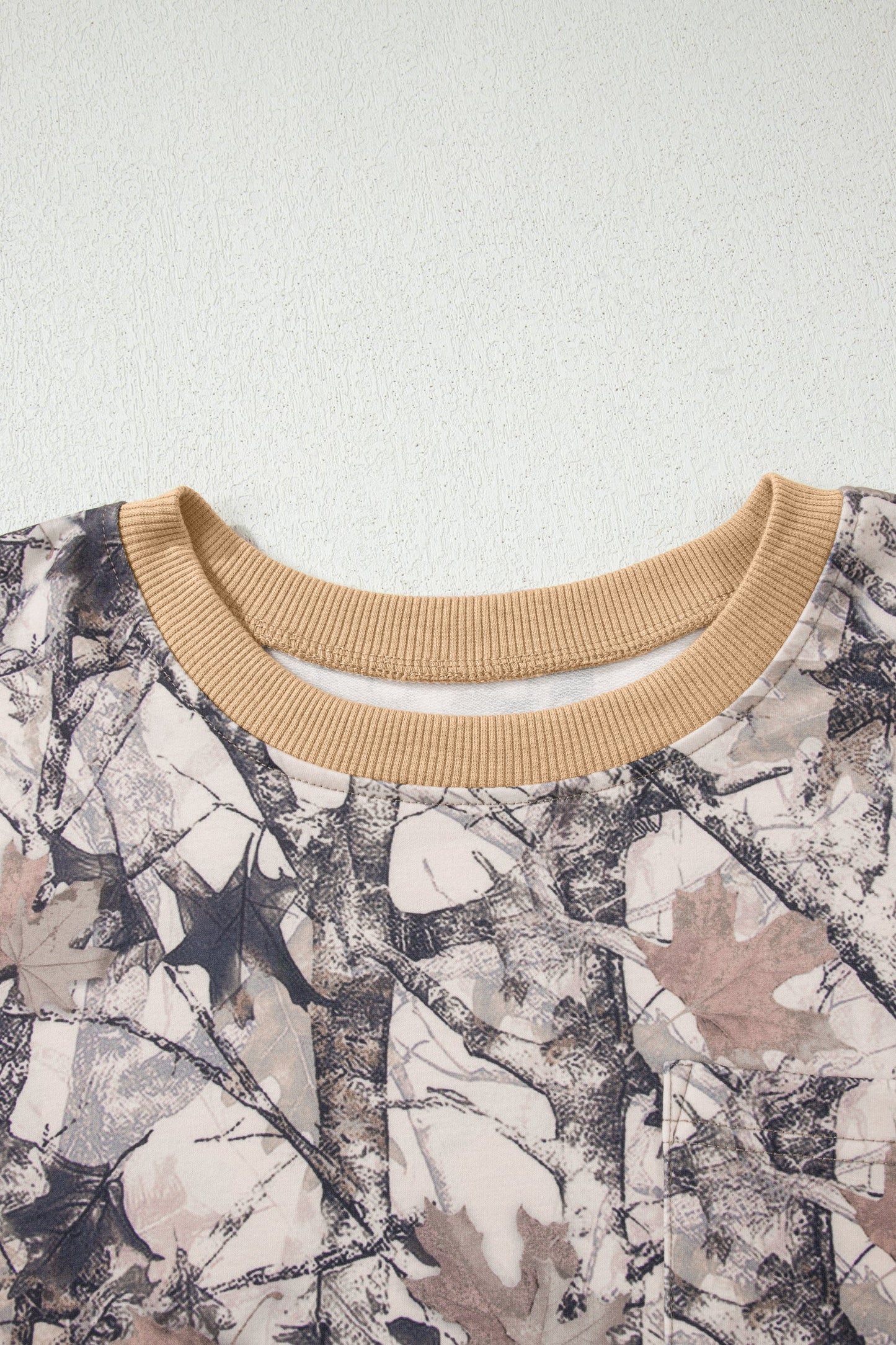 Woodland Camo Long Sleeve Top & Casual Short Set