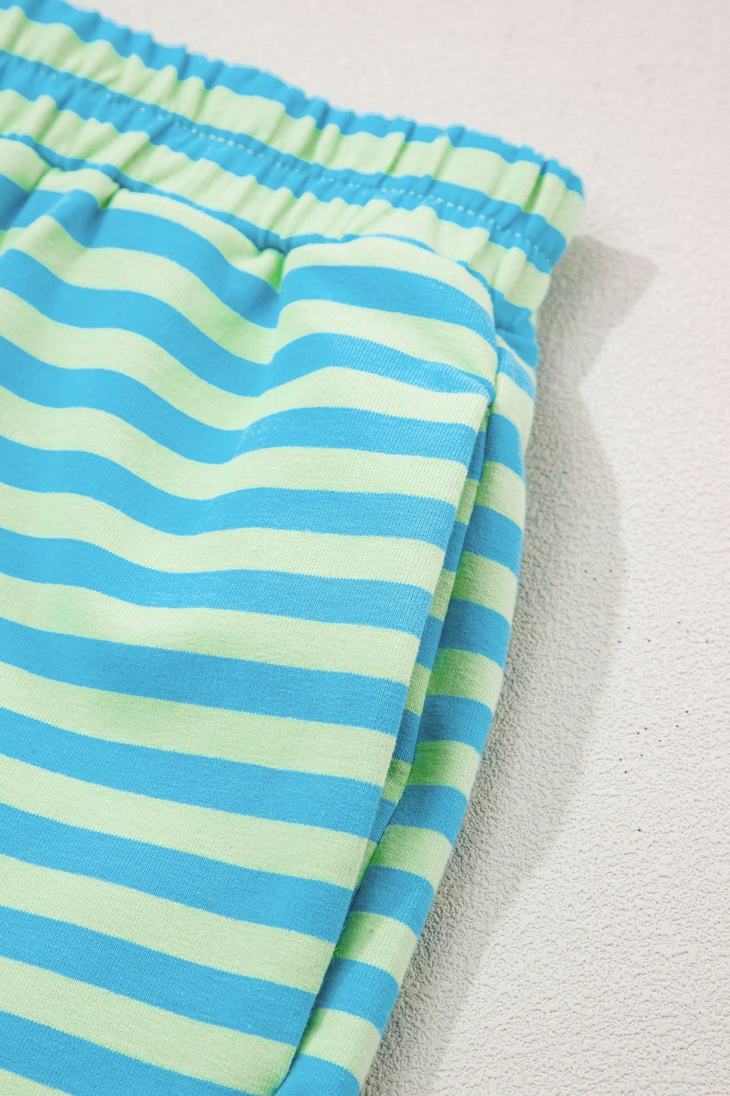 Stripe Colorblock Pullover & Pull-On Shorts Set