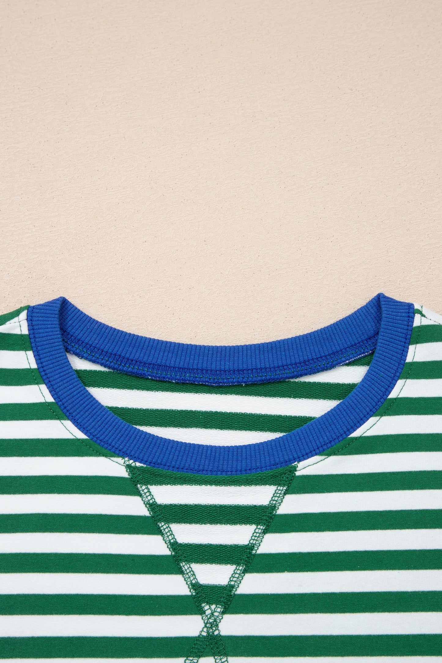 Stripe Terry Knit Top & Shorts Set
