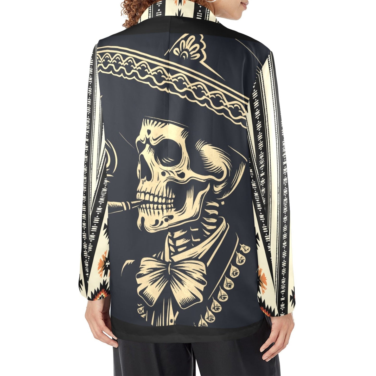 Colores De Mexico Mariachi Aztec Women's Blazer