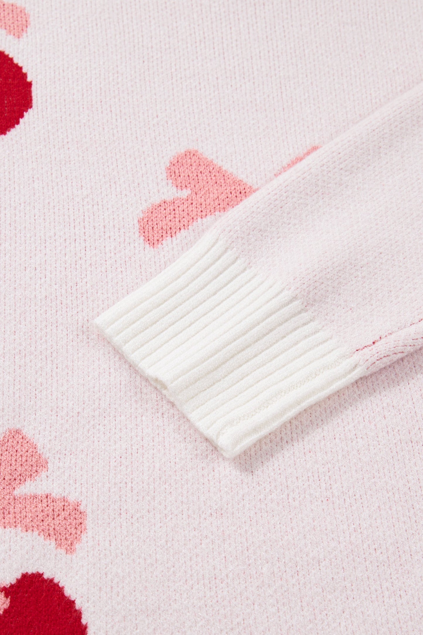 Bow Tie Cherry Drop Shoulder Sweater