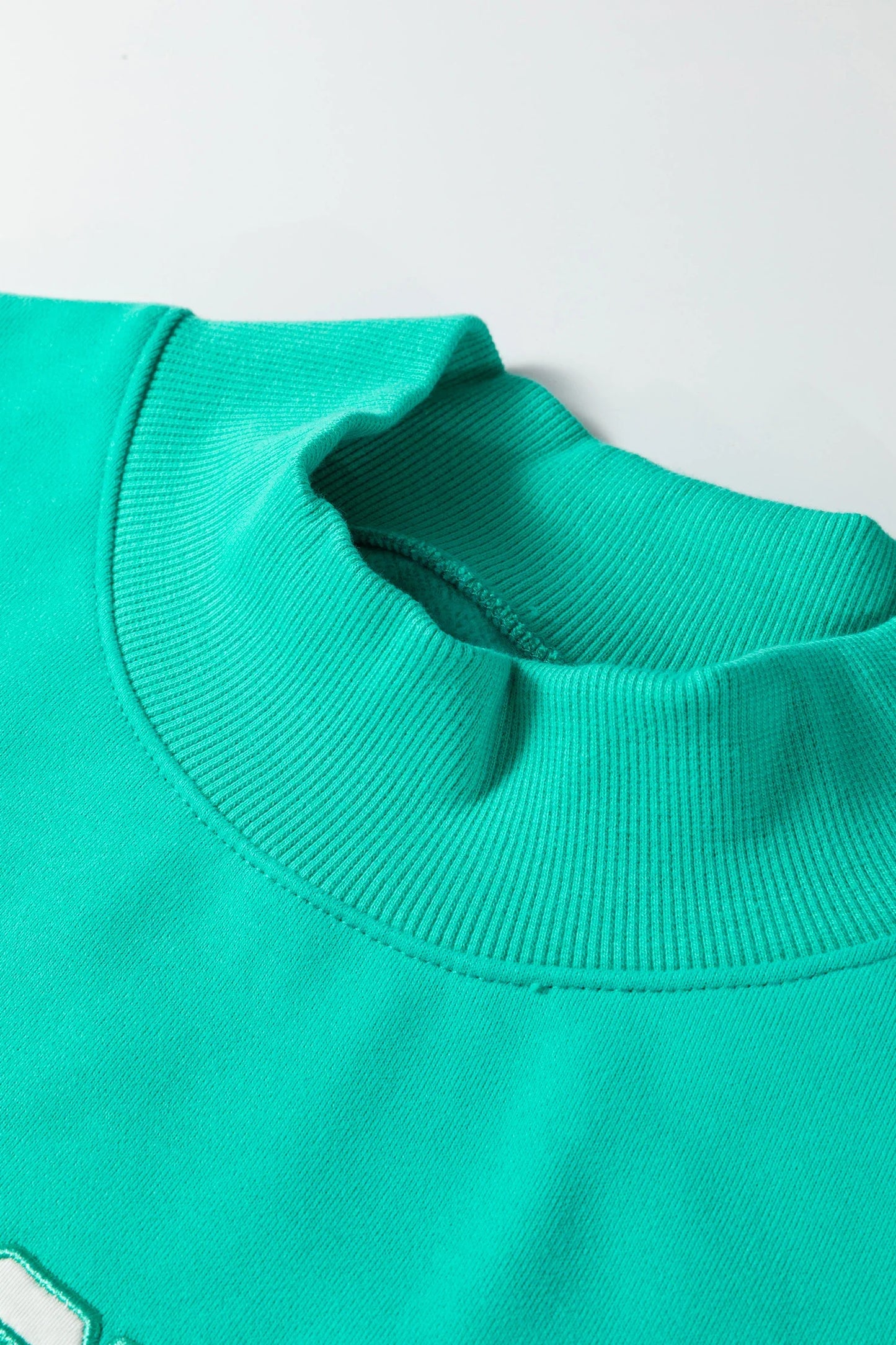 Solid Oversize Mock Neck Sweatshirt