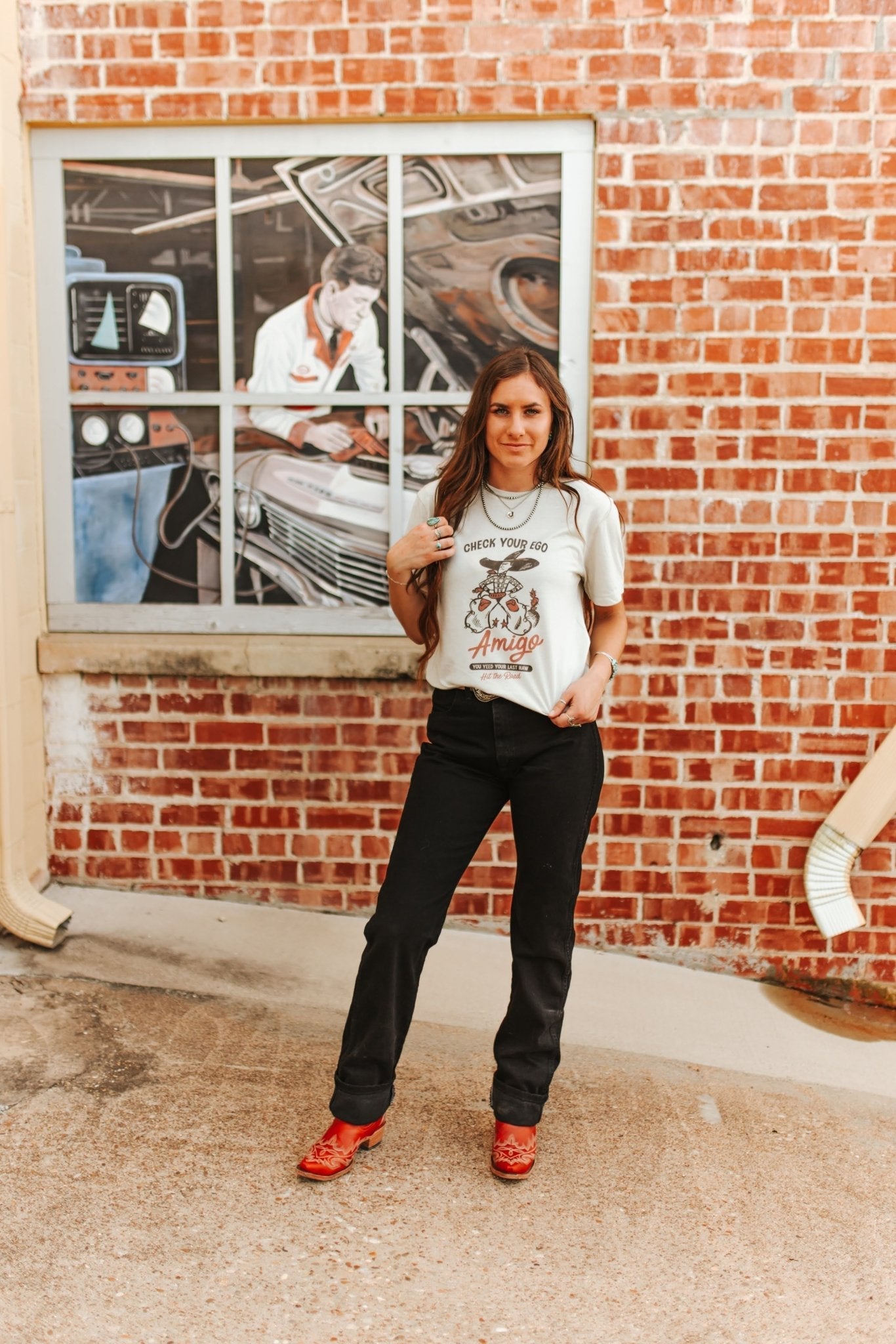 Check Your Ego Amigo Cowboy Graphic Tee