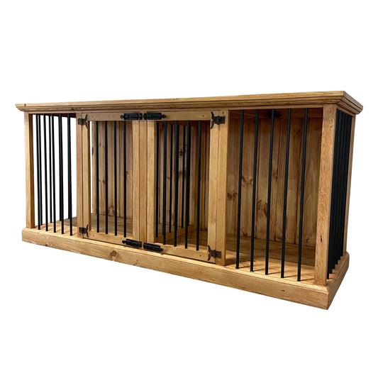 Traditional Medium Dog Rustic Wood Kennel