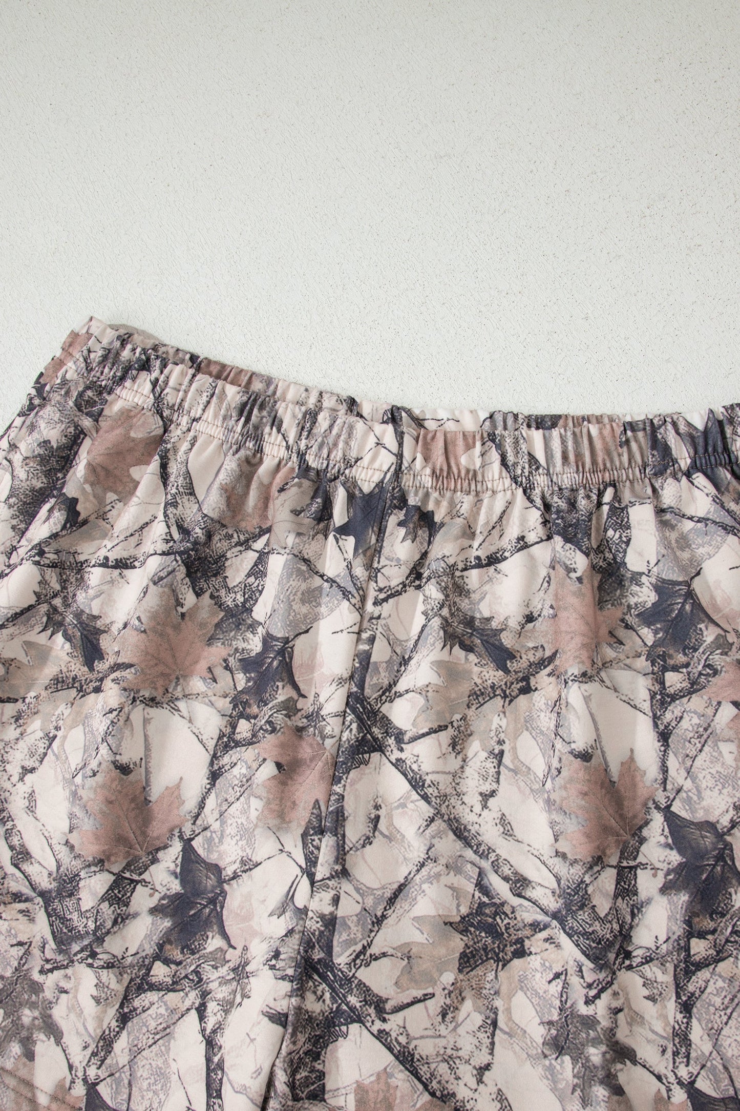 Woodland Camo Long Sleeve Top & Casual Short Set