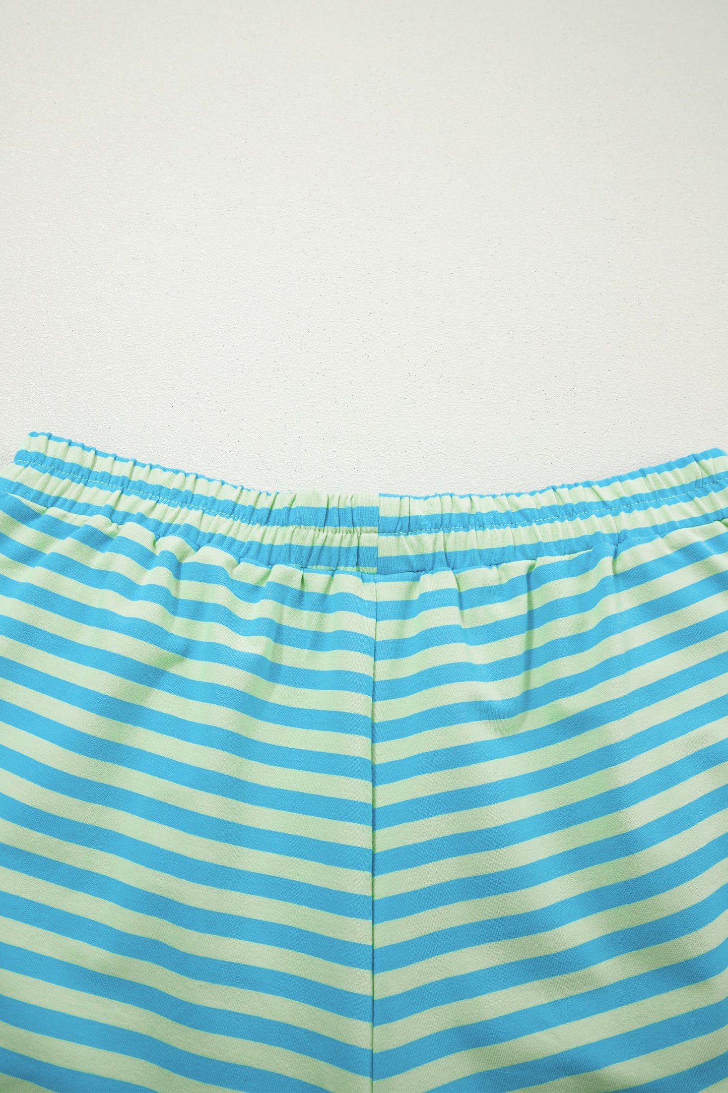 Stripe Colorblock Pullover & Pull-On Shorts Set