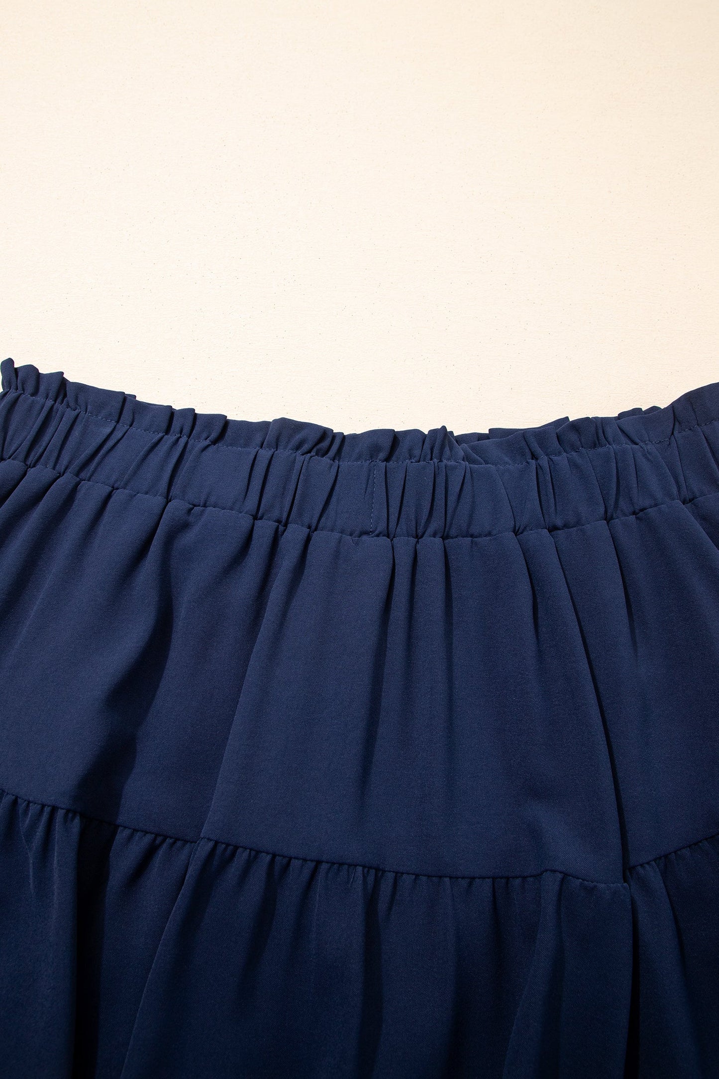 Plus Size Boho Frilled Elastic Waist Shorts