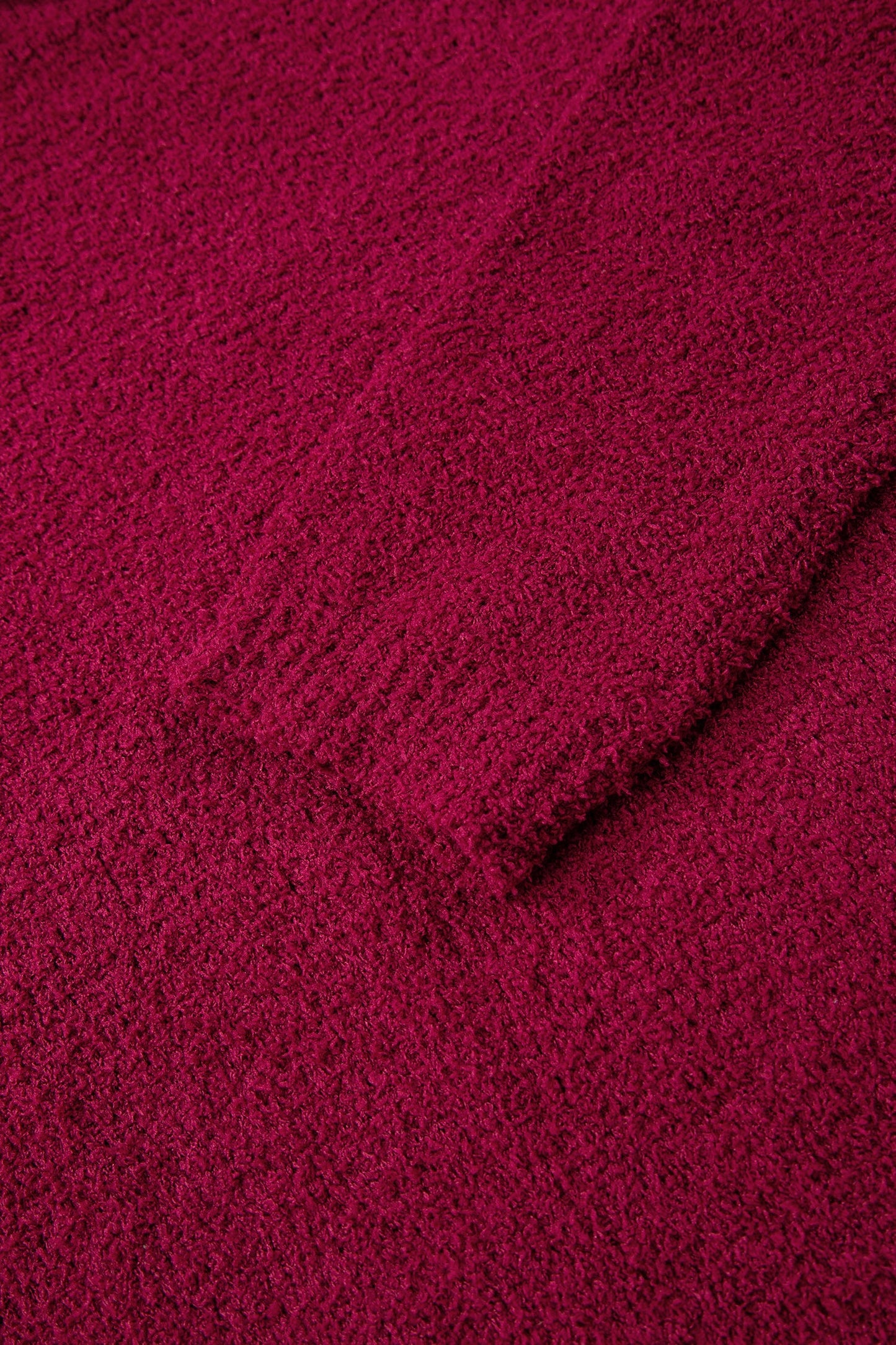 Solid Popcorn Knit Mock Neck Sweater