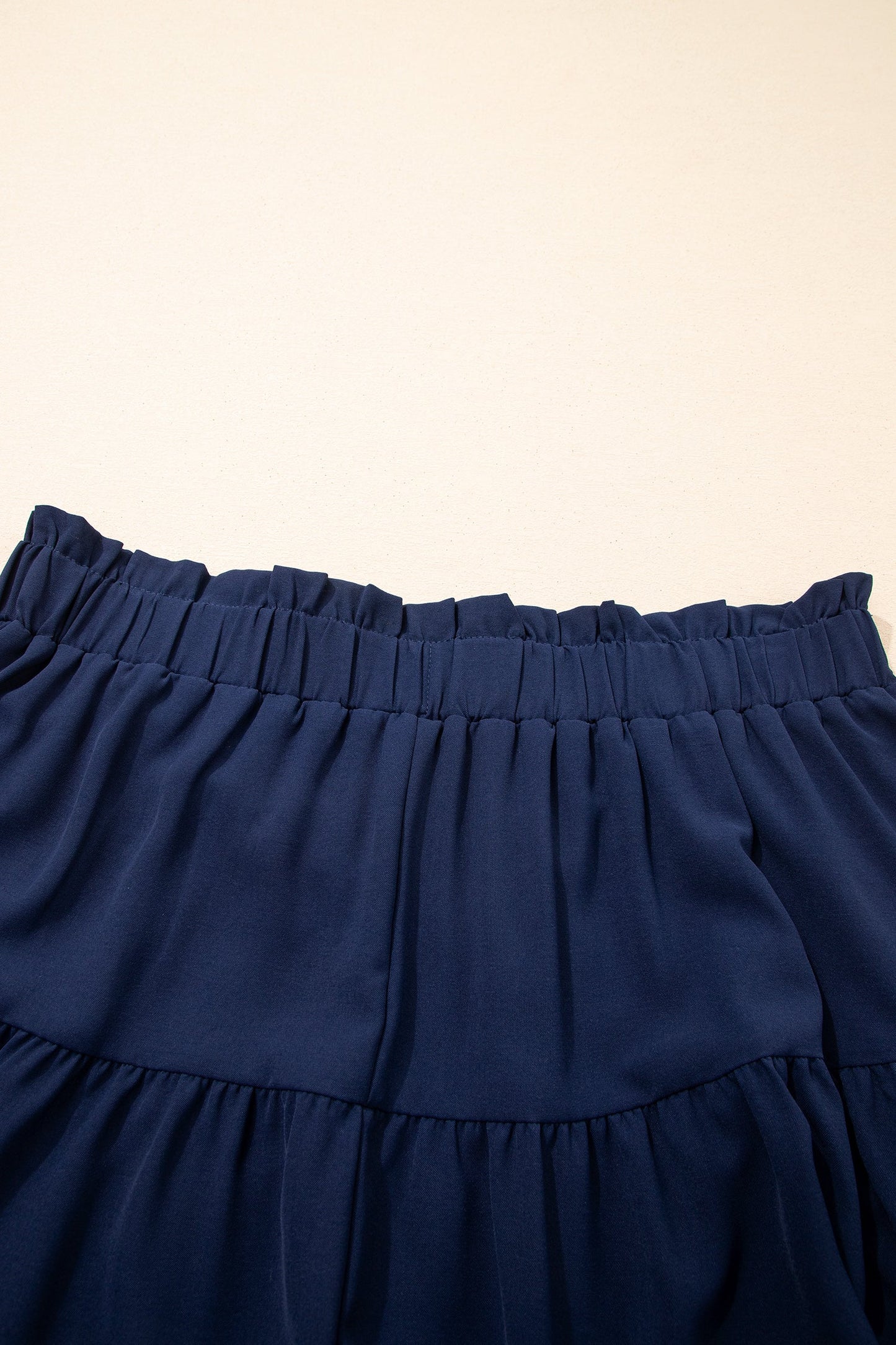 Plus Size Boho Frilled Elastic Waist Shorts