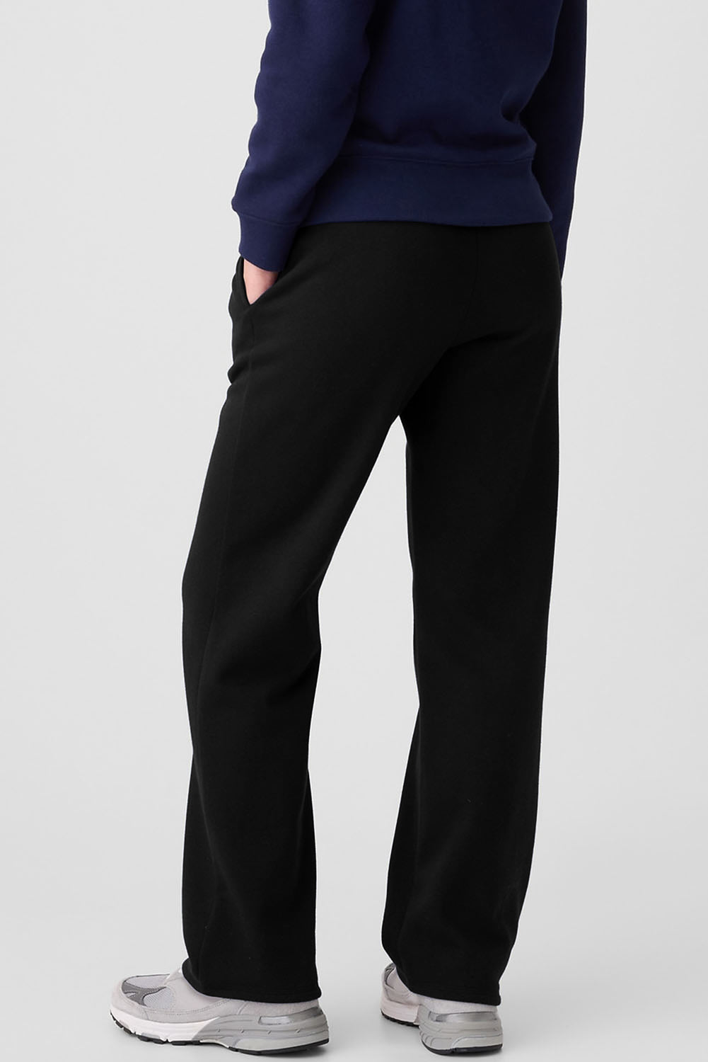 Solid Fleece-Lined Drawstring Waist Pants