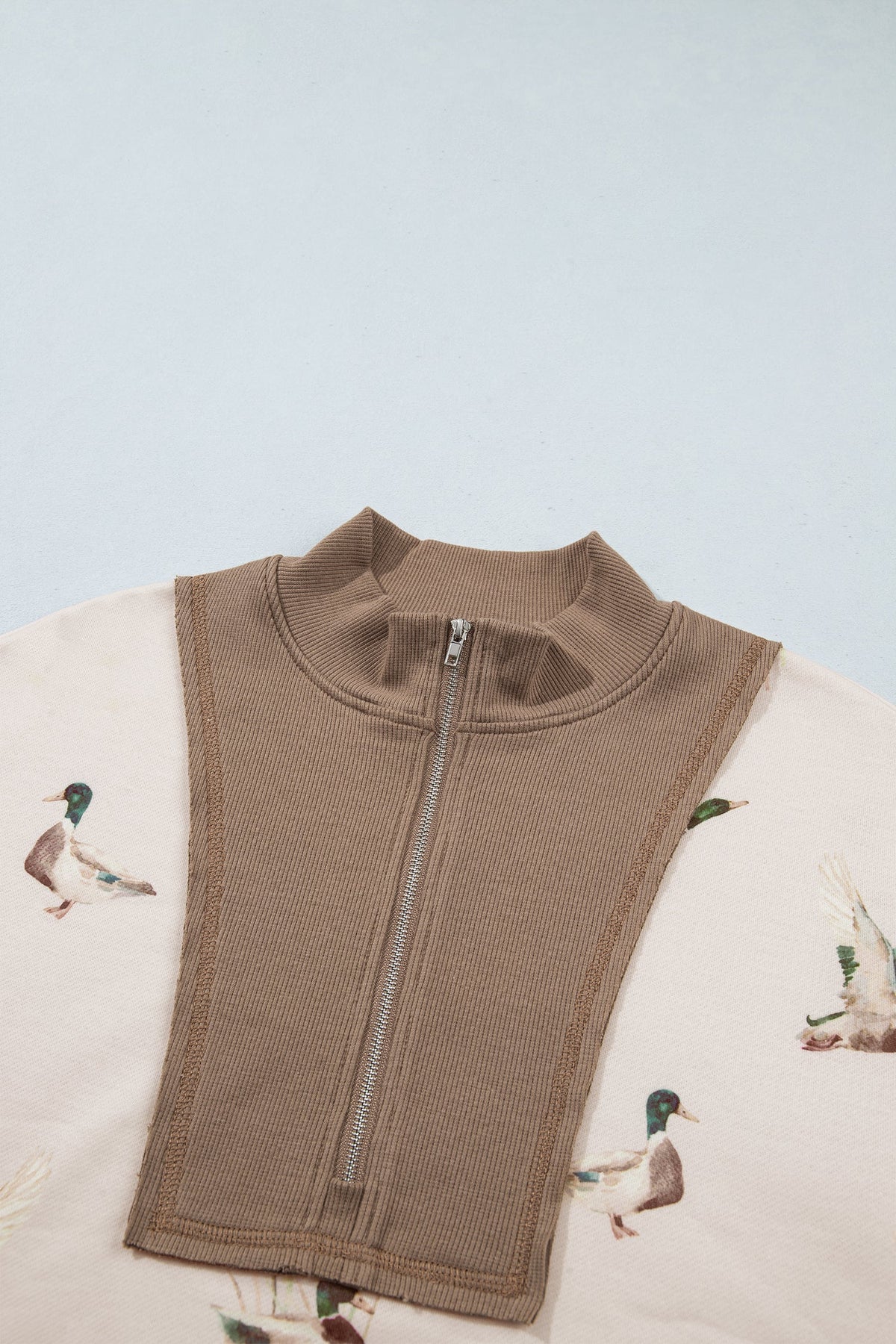 Mallard Colorblock Half Zip Sweatshirt & Shorts Set