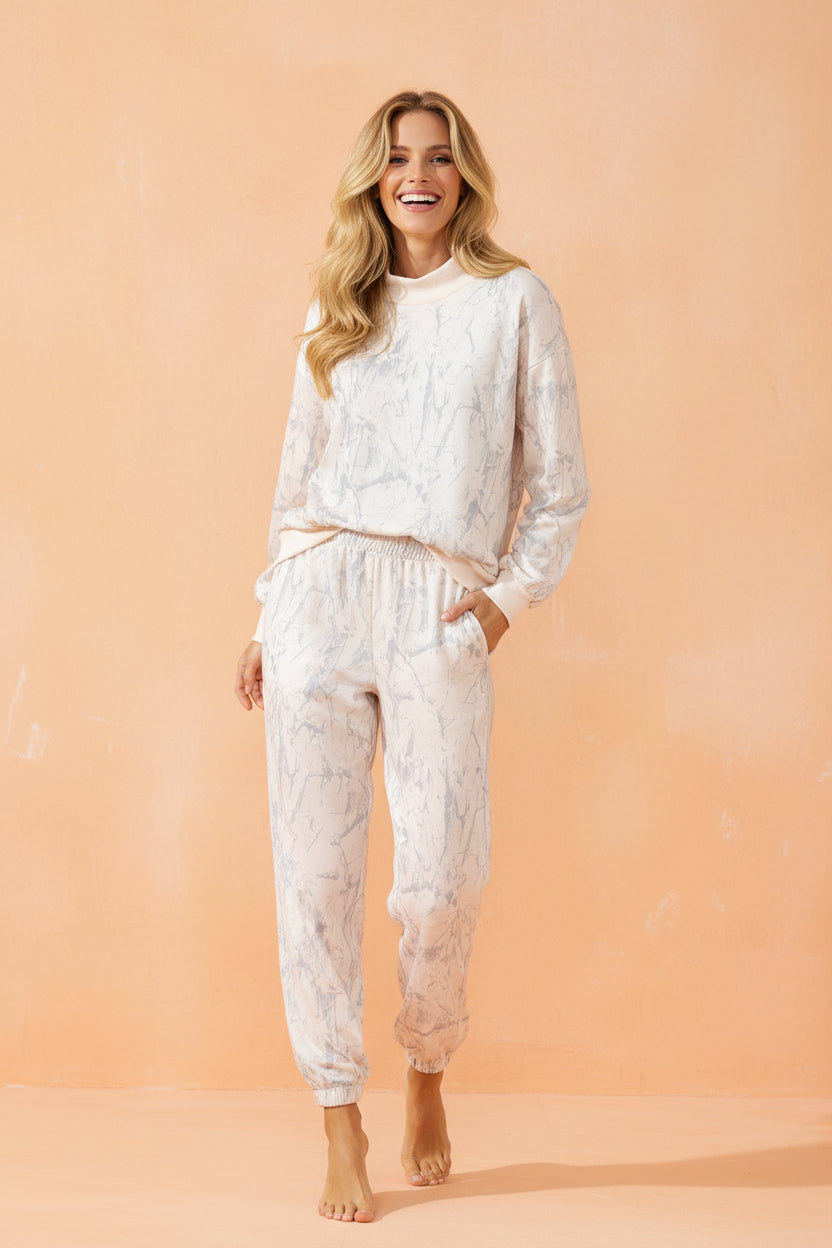 Camo Long Sleeve Top and Jogger Pants Set
