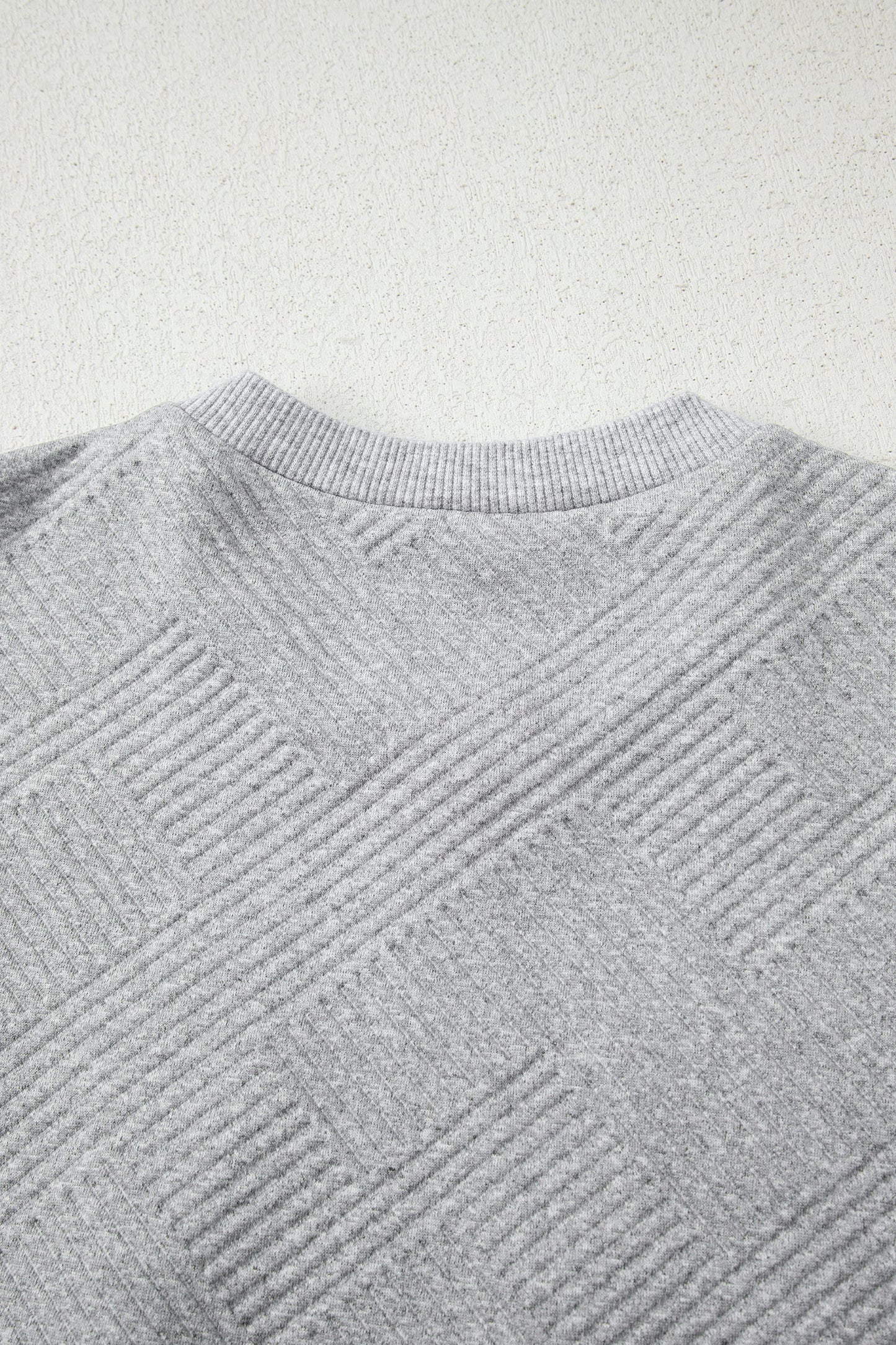 Textured Half-Zip Long Sleeve Sweatshirt