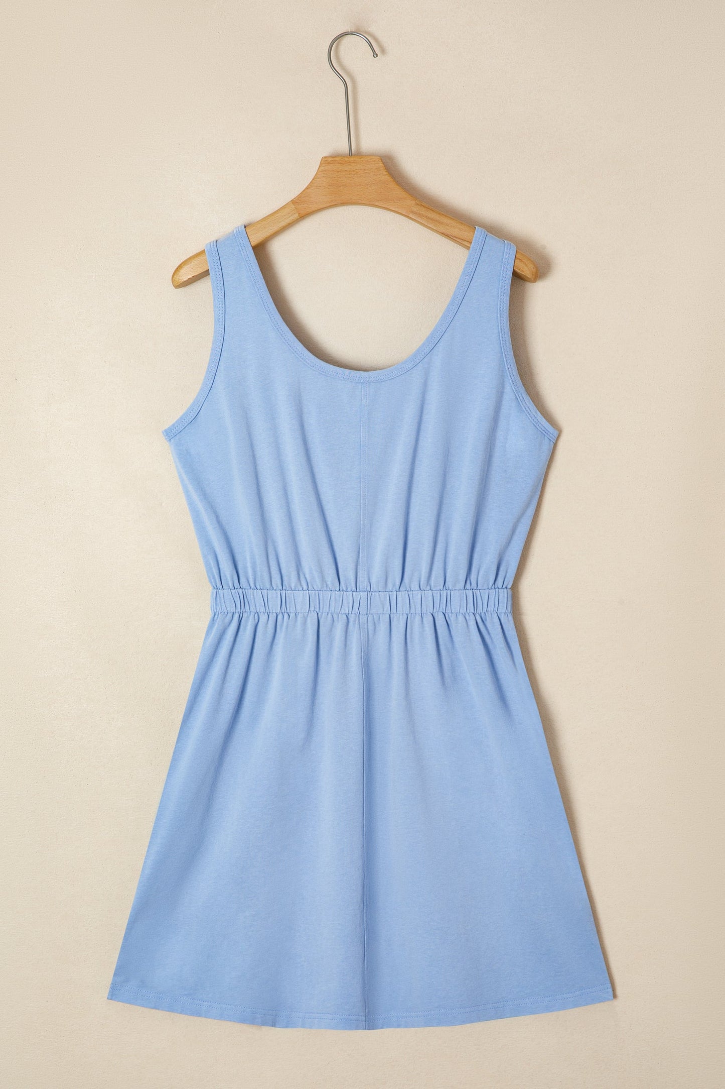 Mineral Wash Elastic Waist Tank Dress w/ Pockets