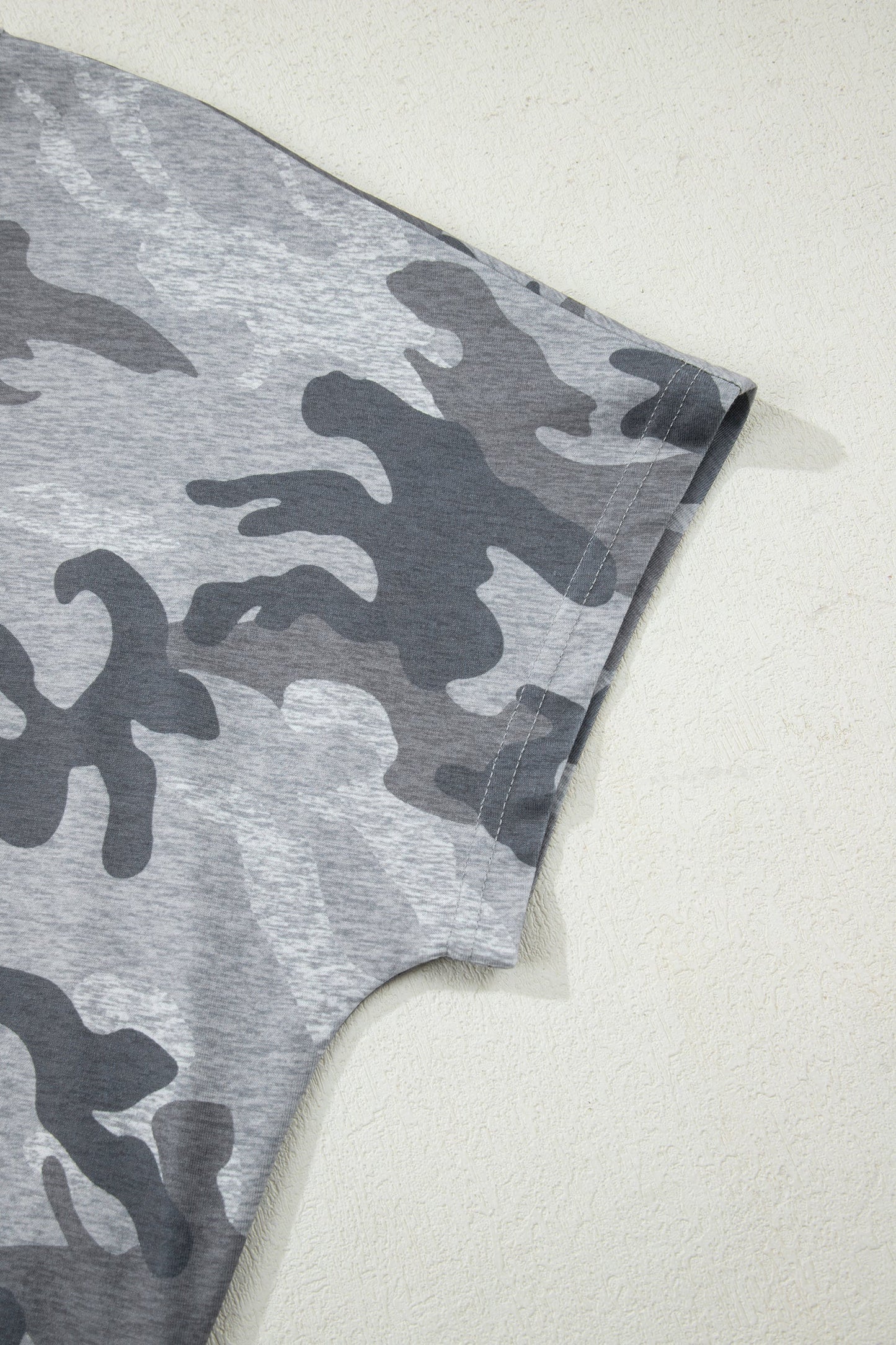 Camo Short Sleeve Round Neck T-Shirt