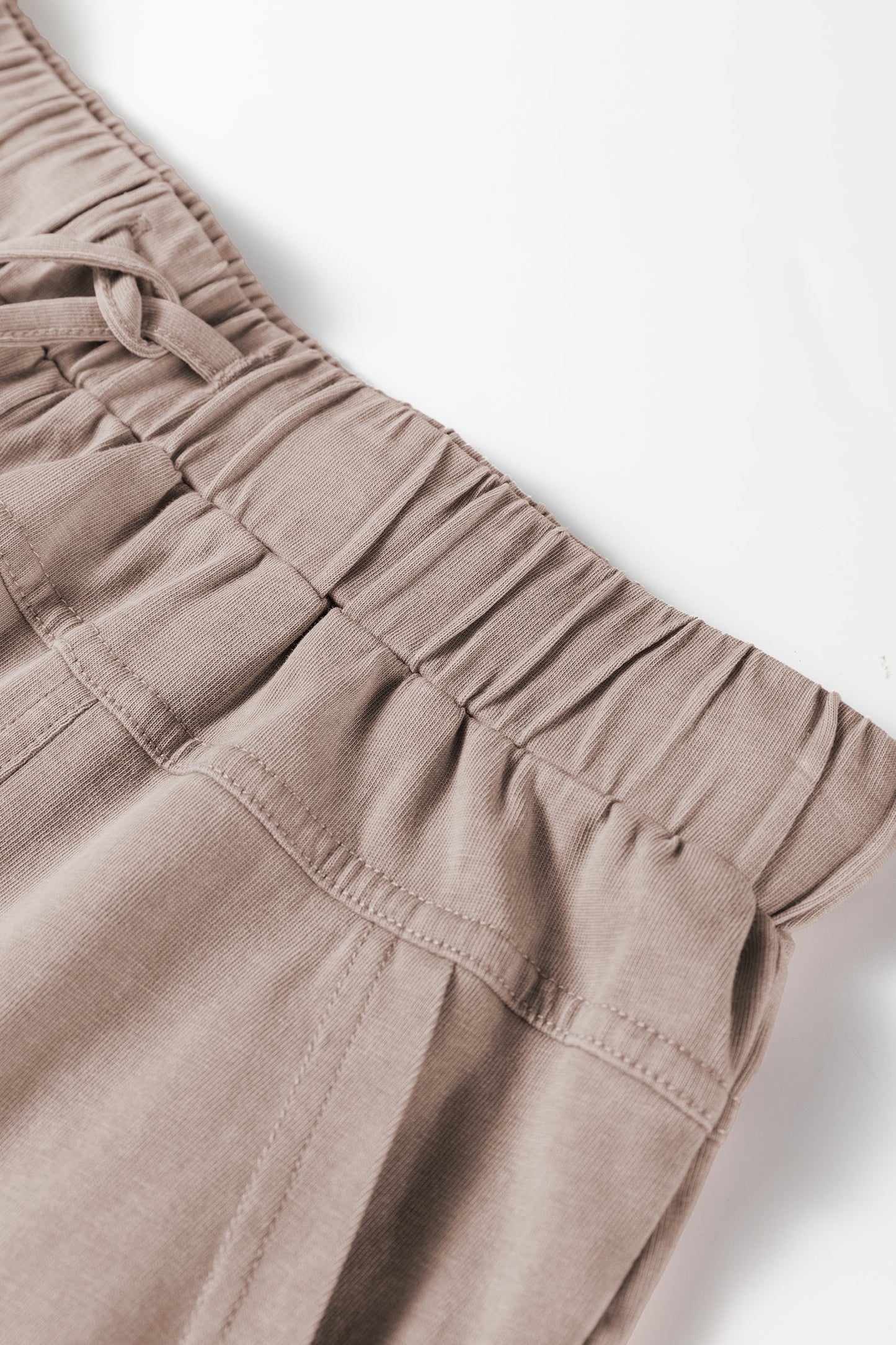 Mineral Wash Reverse Seam Drawstring Elastic Waist Pants