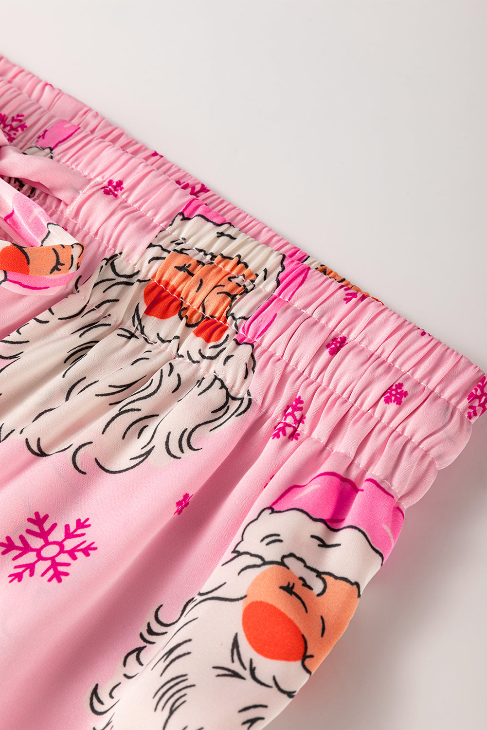 Christmas Santa Snowflake Shirt and Pants Pajama Set