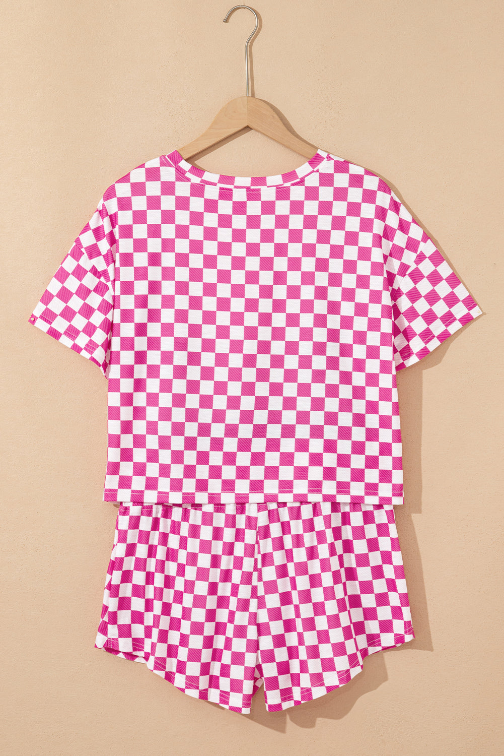 Checker T-Shirt Top & High Waist Skorts Outfit
