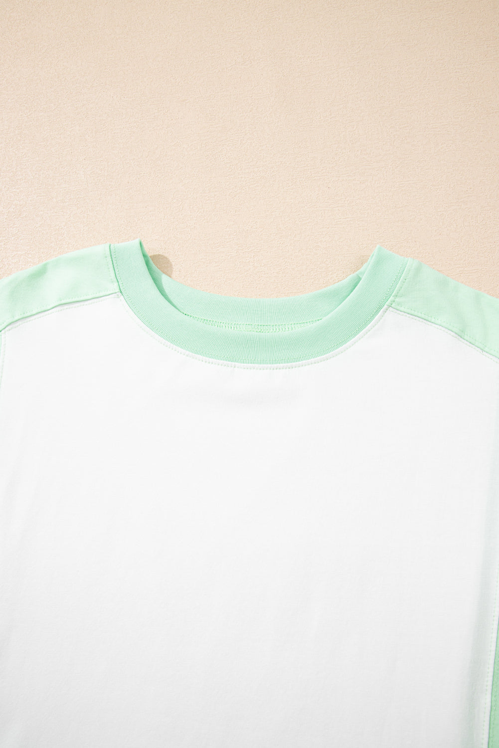 Colorblock Exposed Seam Crew-Neck T-Shirt