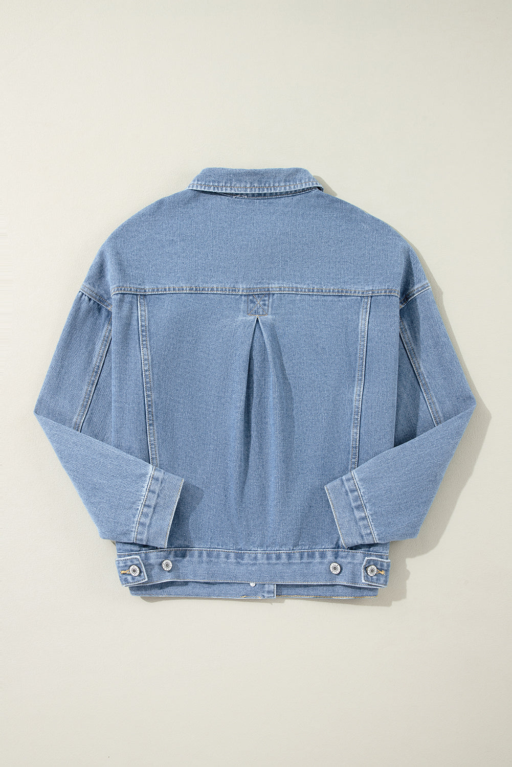Stripe Wash Oversize Pocket Denim Jacket