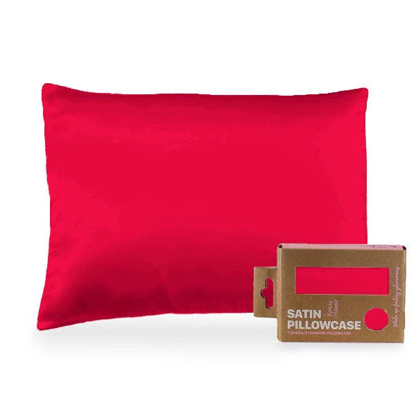Eco Packaged Satin Pillowcase for Hair & Skin-Queen/Standard