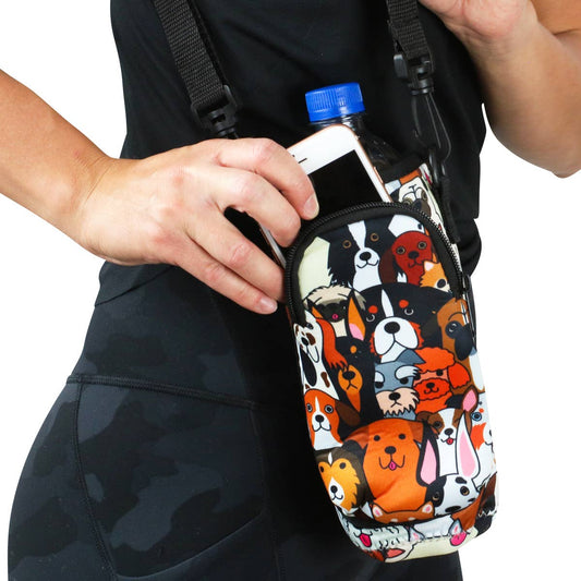 Tumbler Case On-the-Go Neoprene Cross Body Bag | Dog Lover