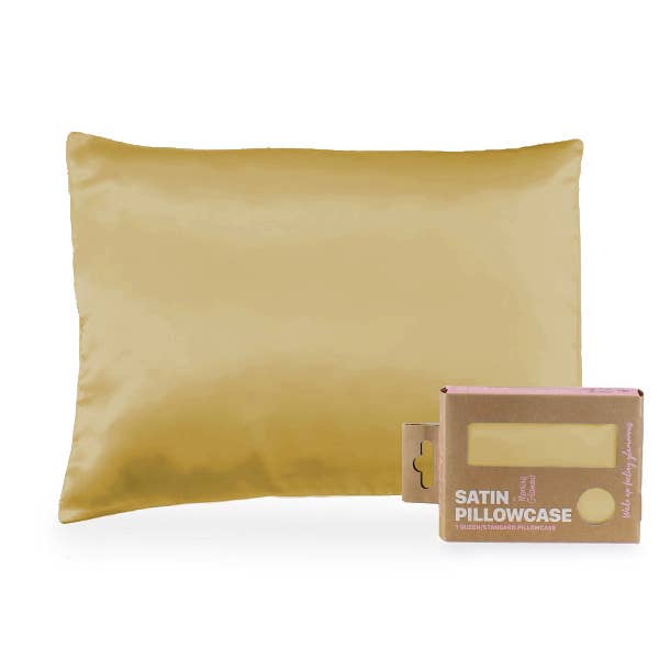 Eco Packaged Satin Pillowcase for Hair & Skin-Queen/Standard
