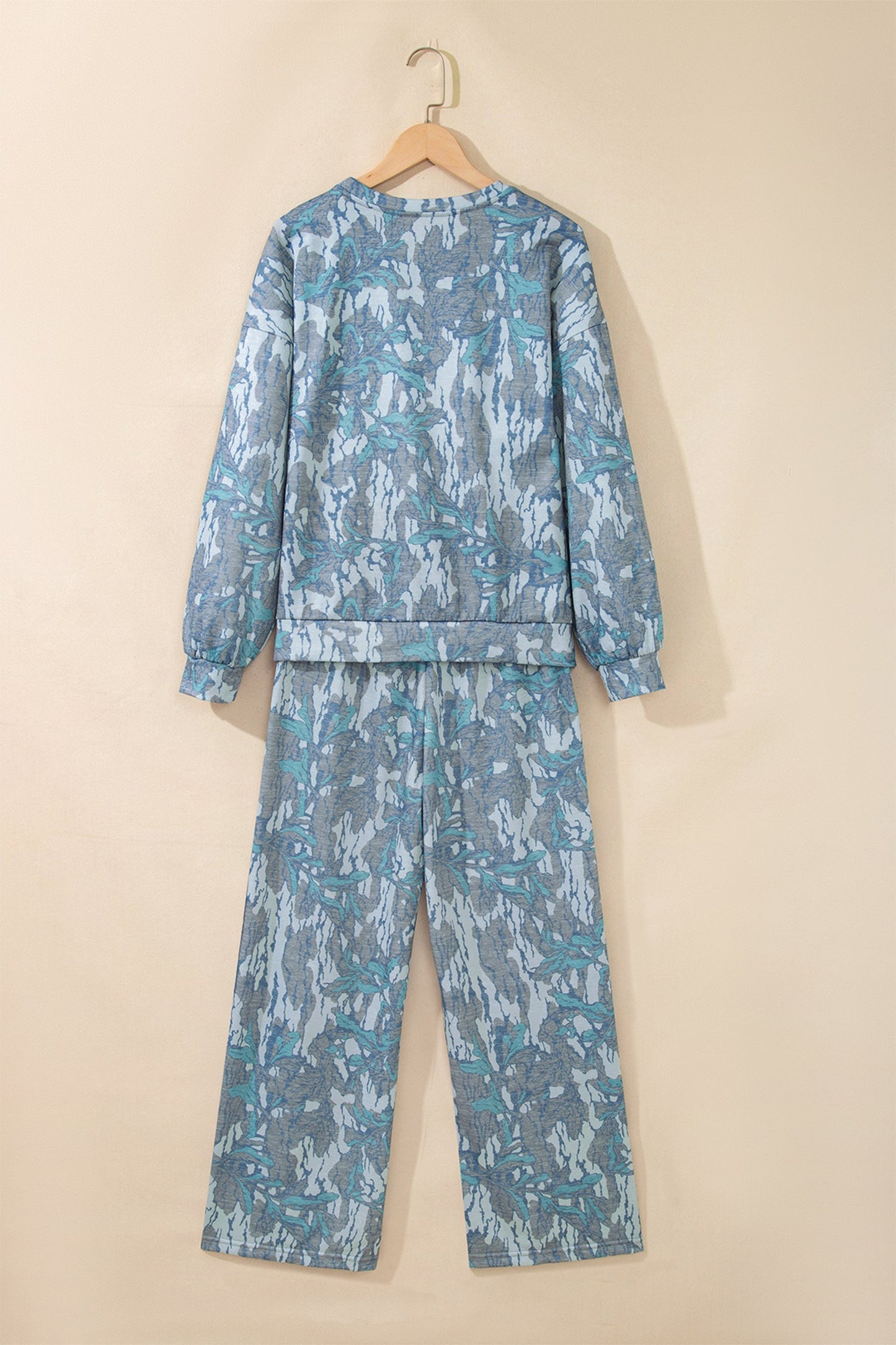 Floral Camo Sweatshirt & Drawstring Pants Set