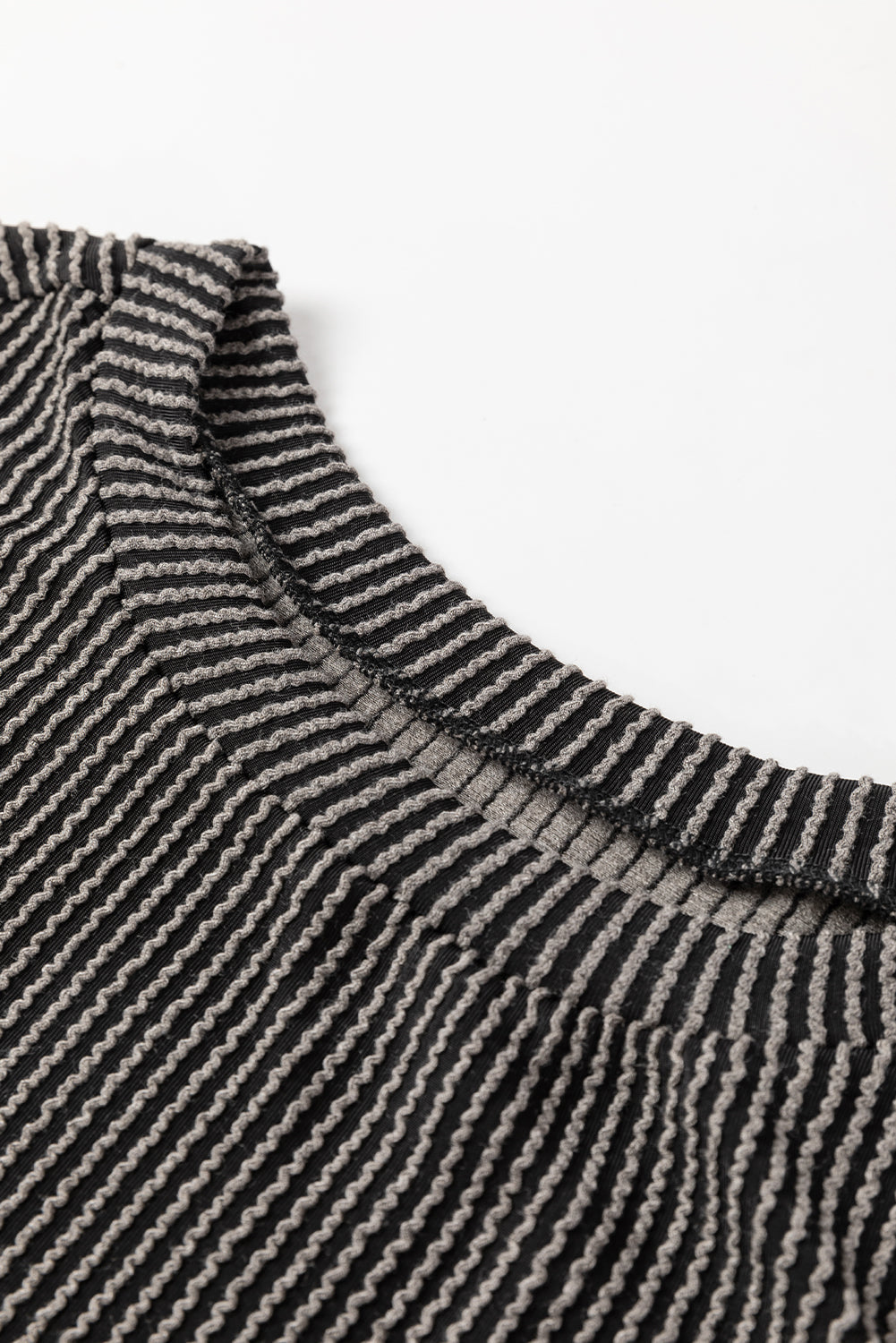 Corded Knit Long Sleeve Top and Shorts Set