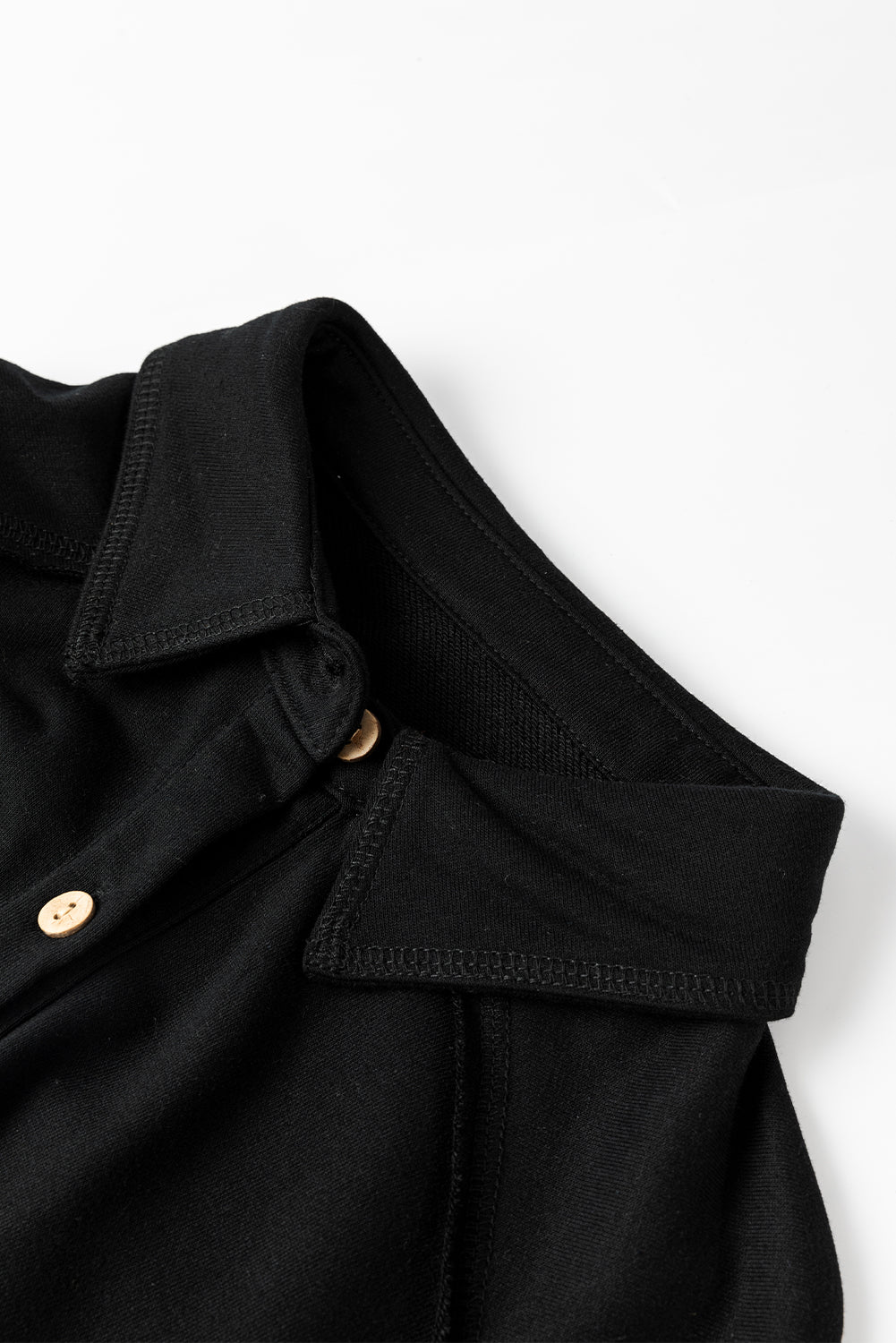 Waffle Knit Patchwork Reverse Seam Button-Up Shacket