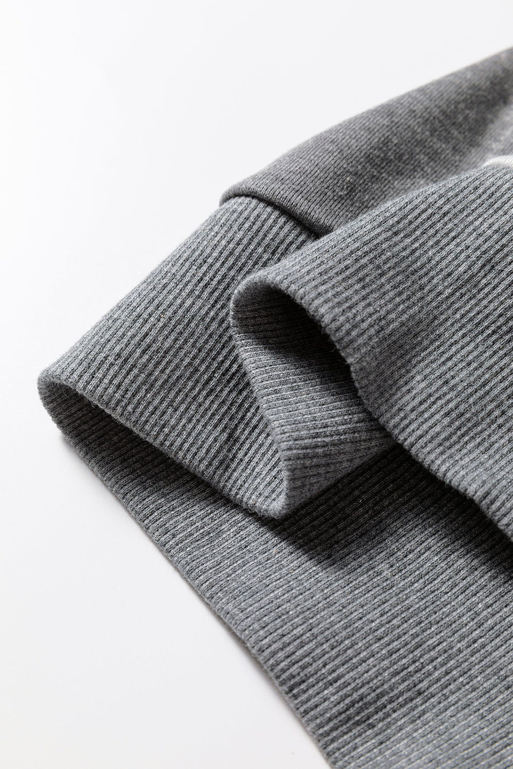 Floral LOVE Reverse Seam Patchwork Long Sleeve Sweatshirt