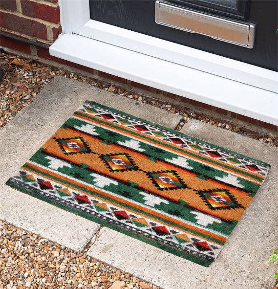 Outdoor Coir Mat, Aztec