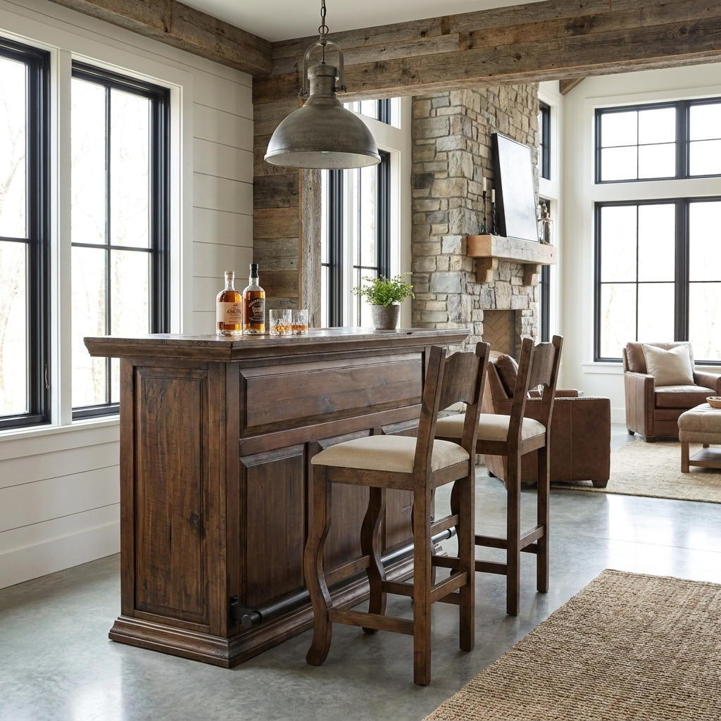 Floresville Rustic Bar Stool 30"