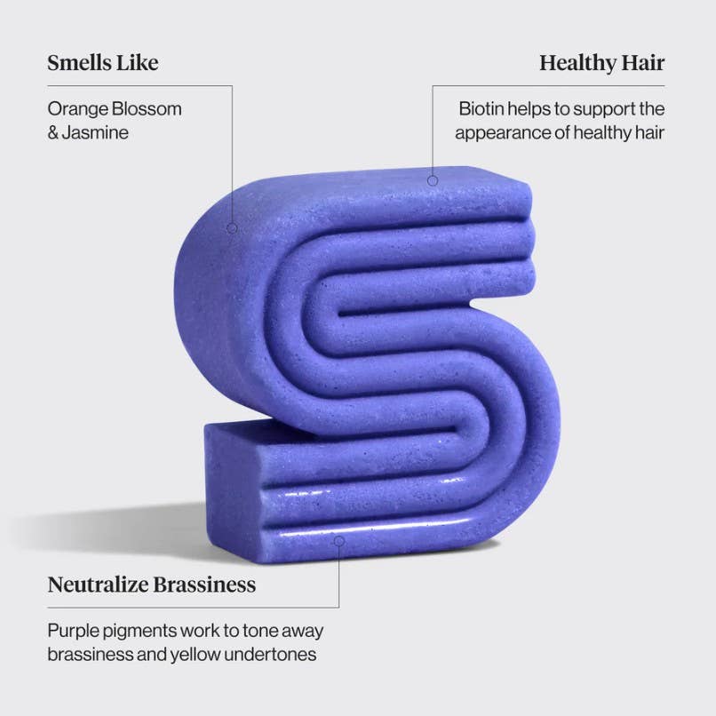 Purple Toning Shampoo Bar for Color Treated & Grey Hair by Kitsch