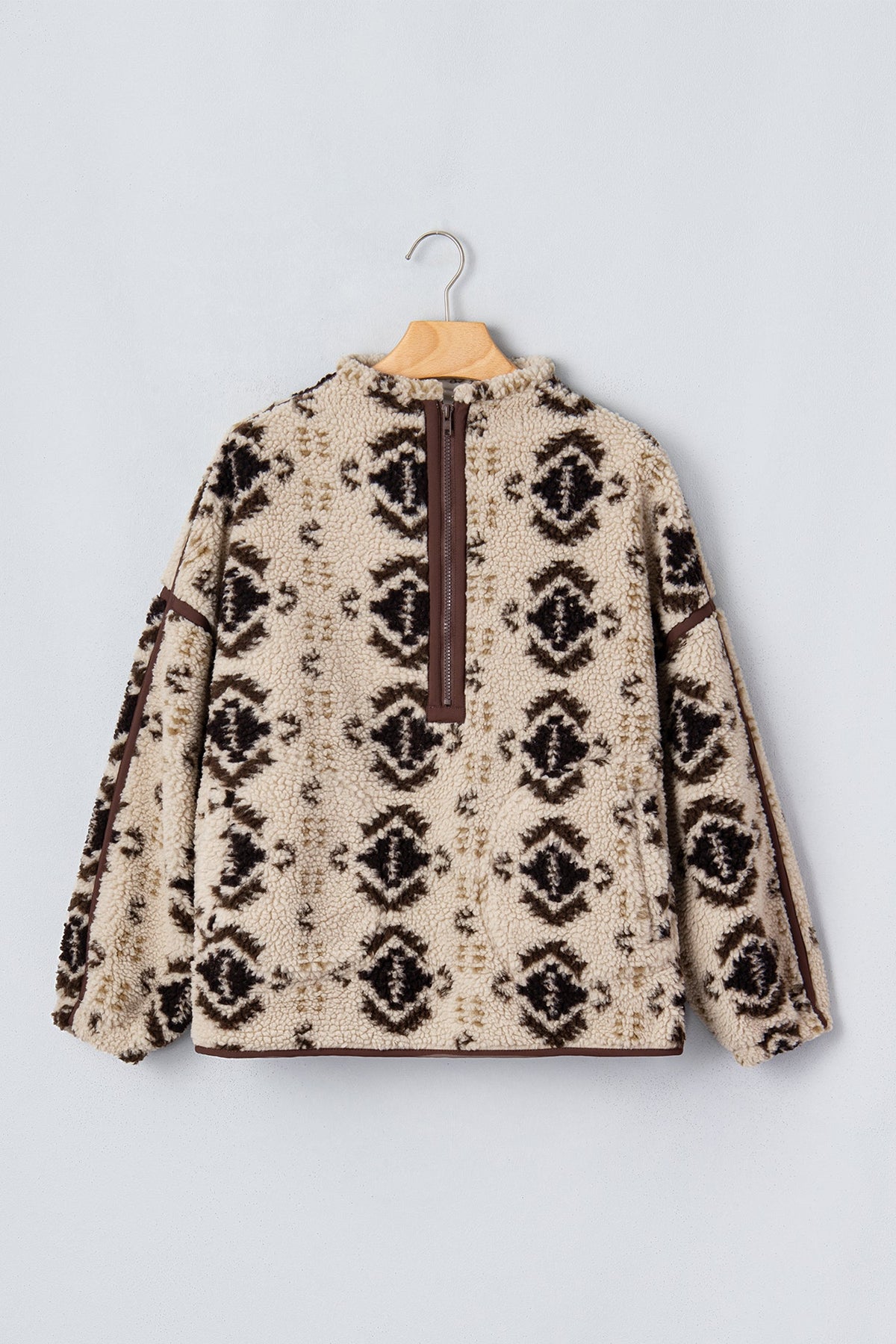 Western Geometric Fleece Half Zip Sweatshirt