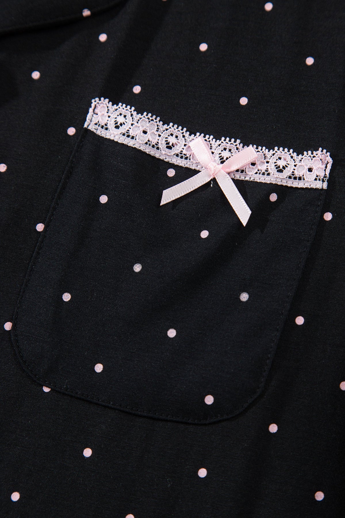 Polka Dot Long Sleeve Shirt & Pants Pajama Set