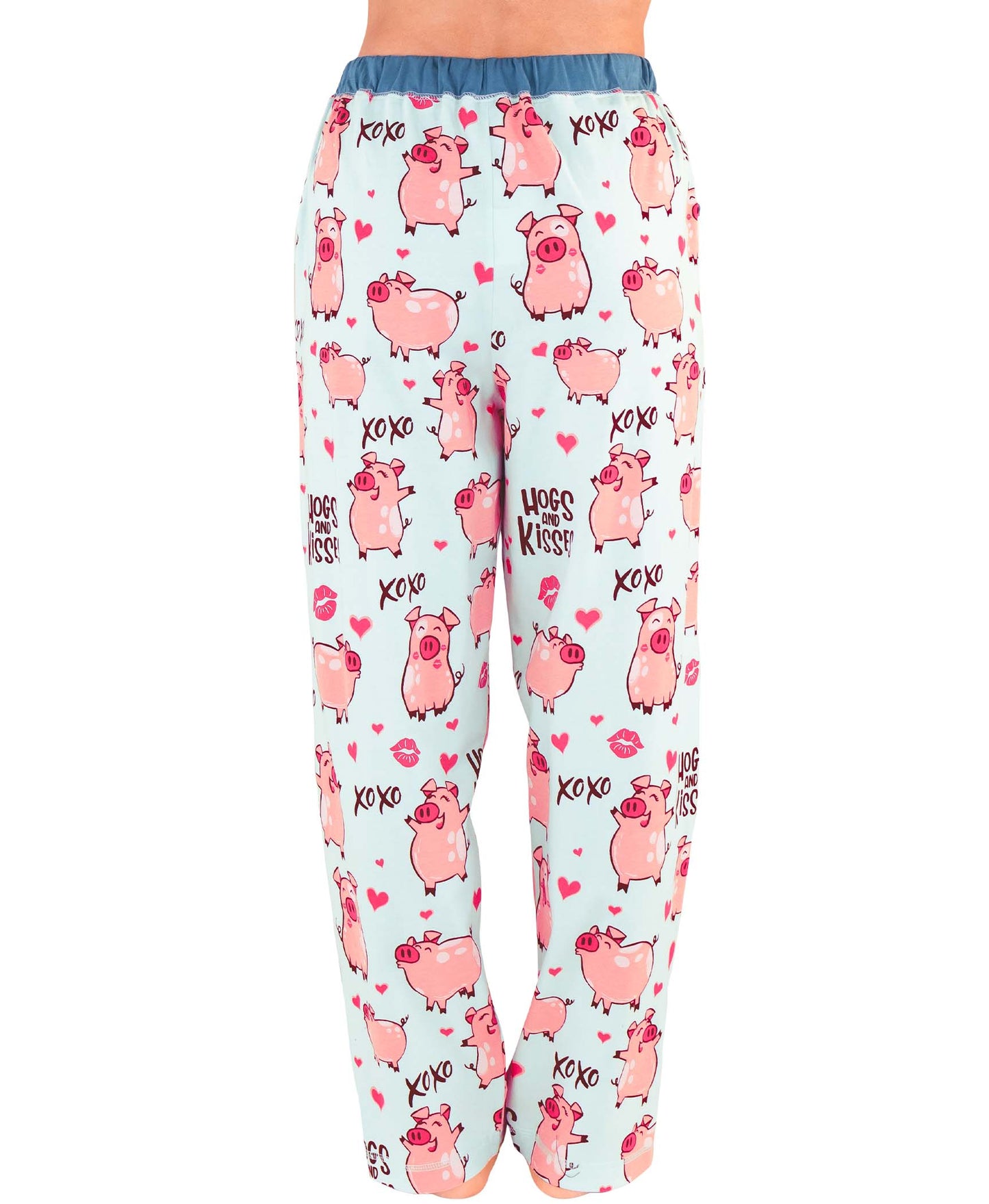 Hogs & Kisses Blue Women's Pajama Pants By Lazy One