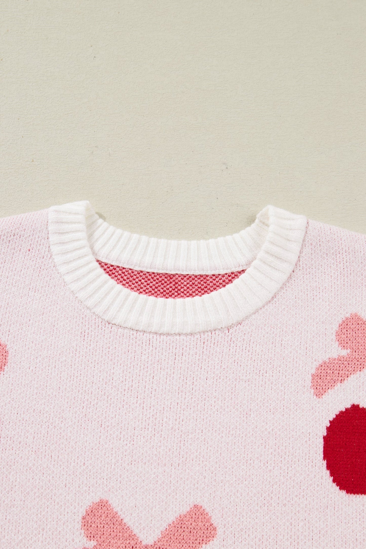 Bow Tie Cherry Drop Shoulder Sweater
