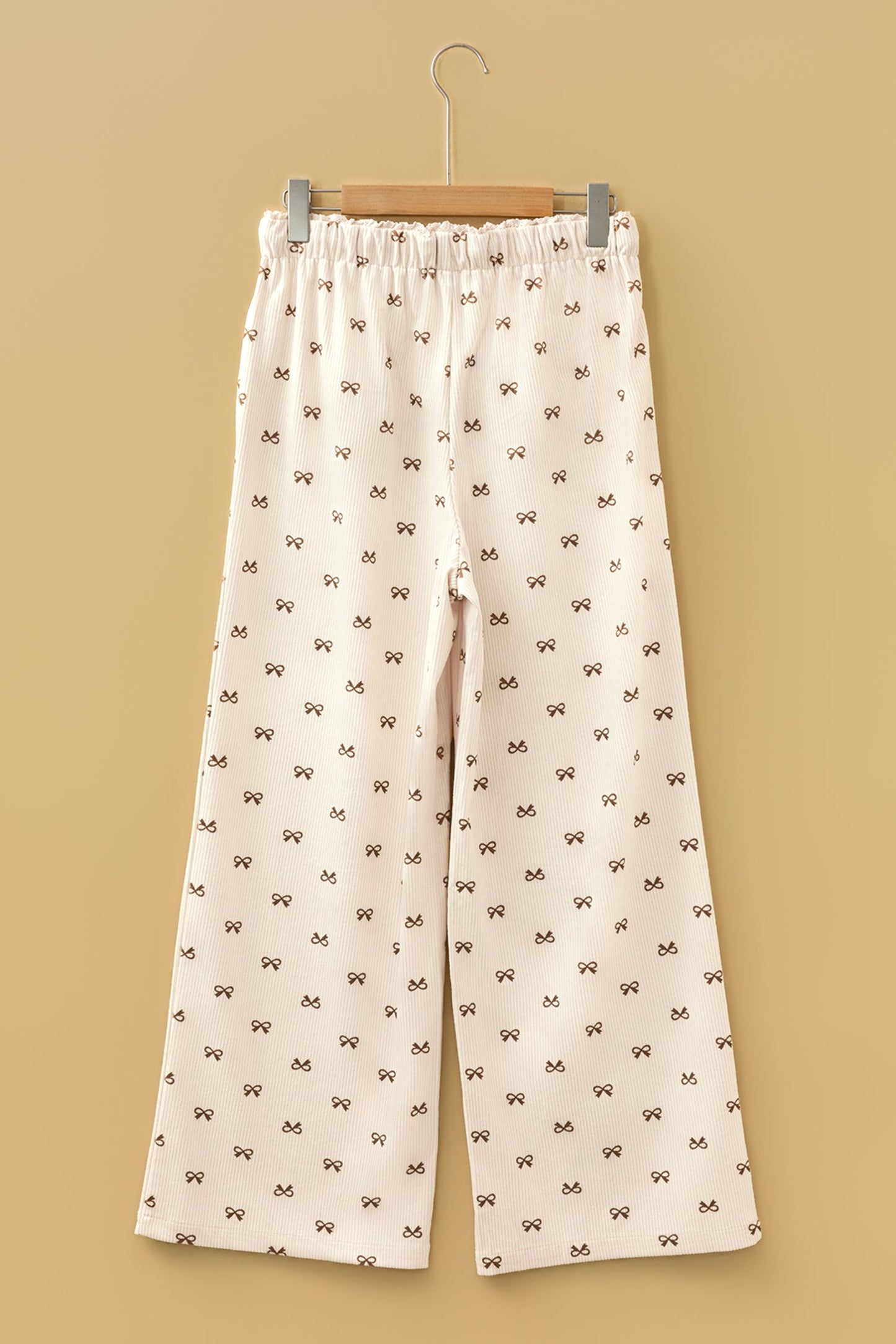 Drawstring Elastic Waist Corduroy Pants