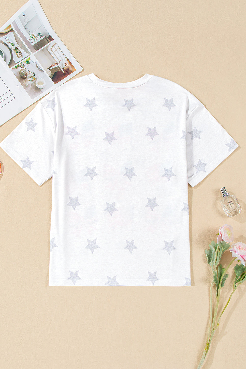 Patriotic Flag Bow Graphic Starry T-Shirt