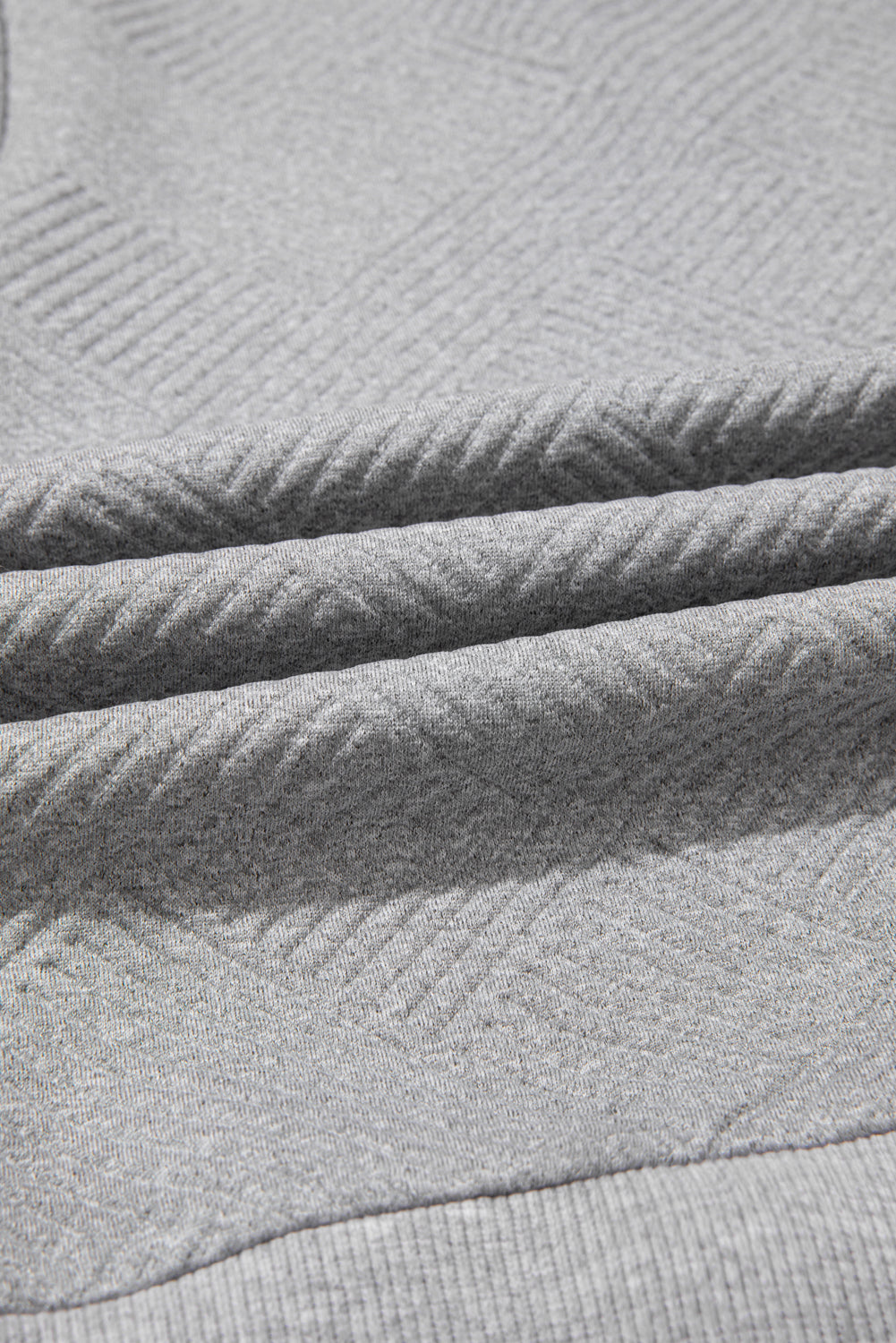 Textured Half-Zip Long Sleeve Sweatshirt