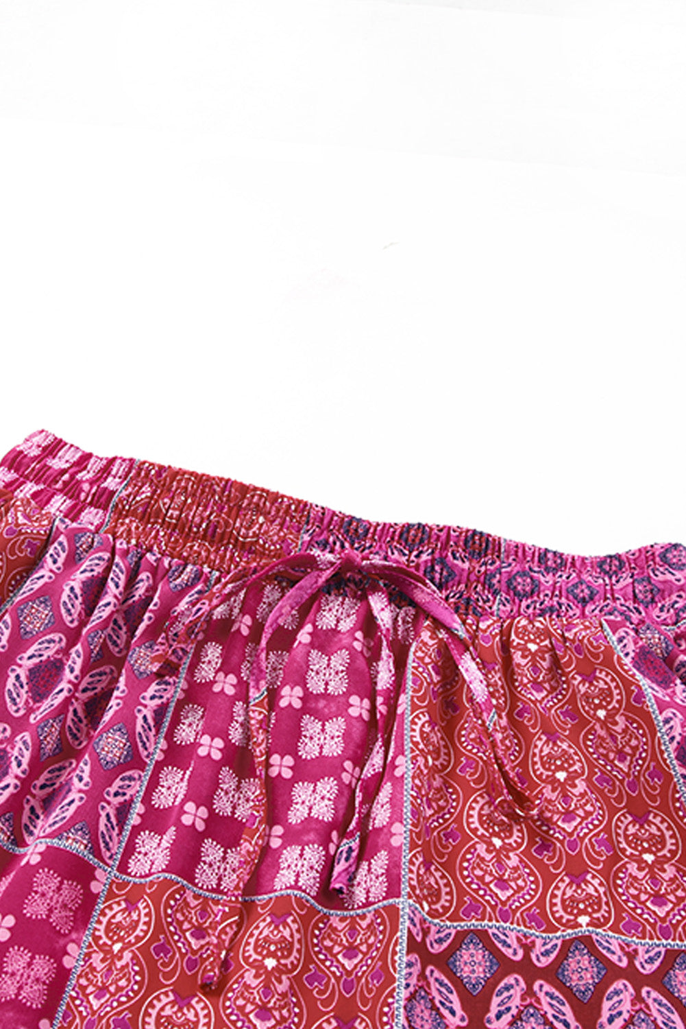 Tiered Paisley Pocketed Maxi Skirt