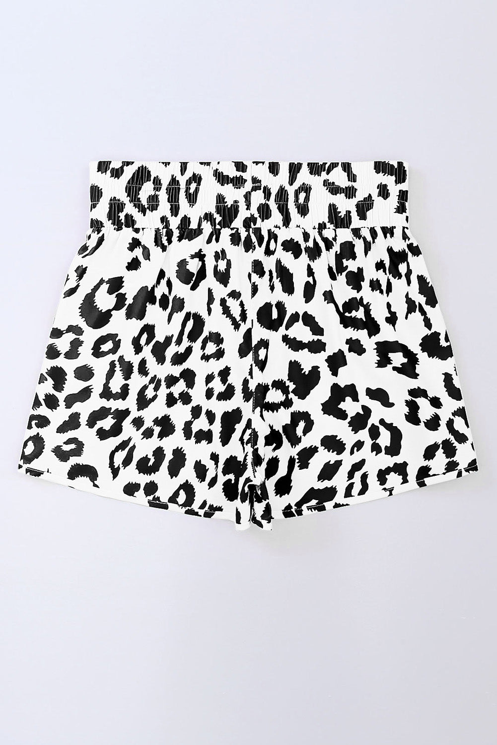 Leopard & Checker High Waist Athletic Shorts