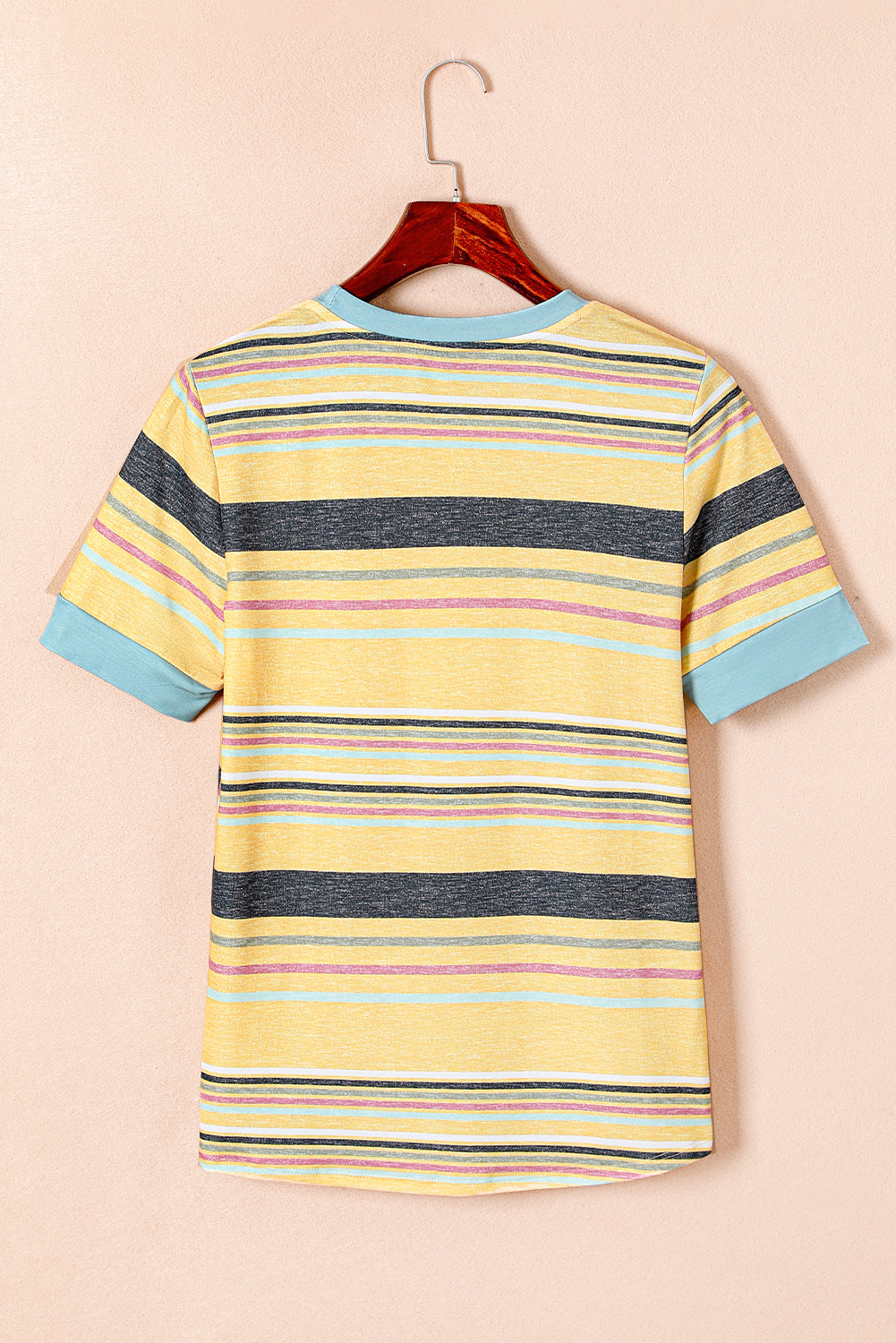 Stripe Short Sleeve Crew Neck T-Shirt