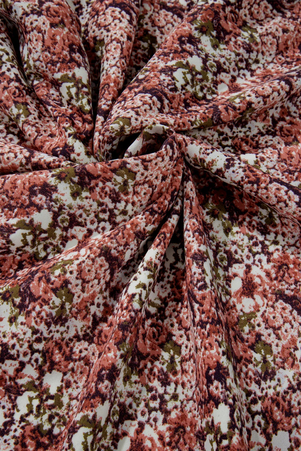 Floral Split Front Tiered Frill Midi Dress