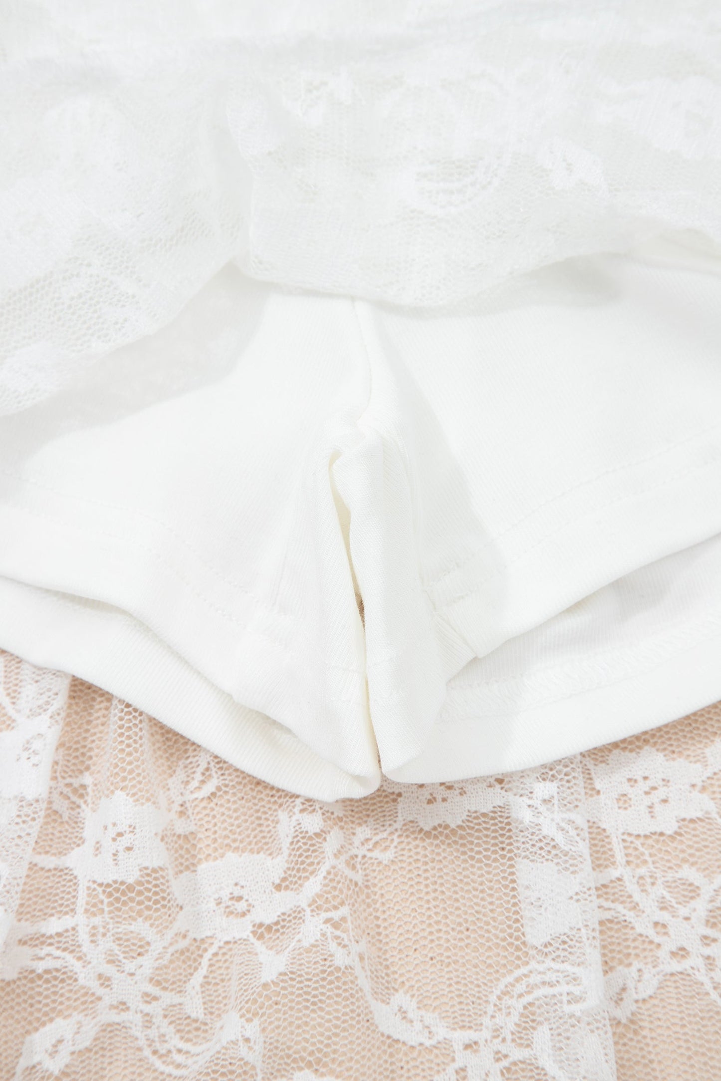 Sheer Lace Frilly Ruffle High-Low Skirt