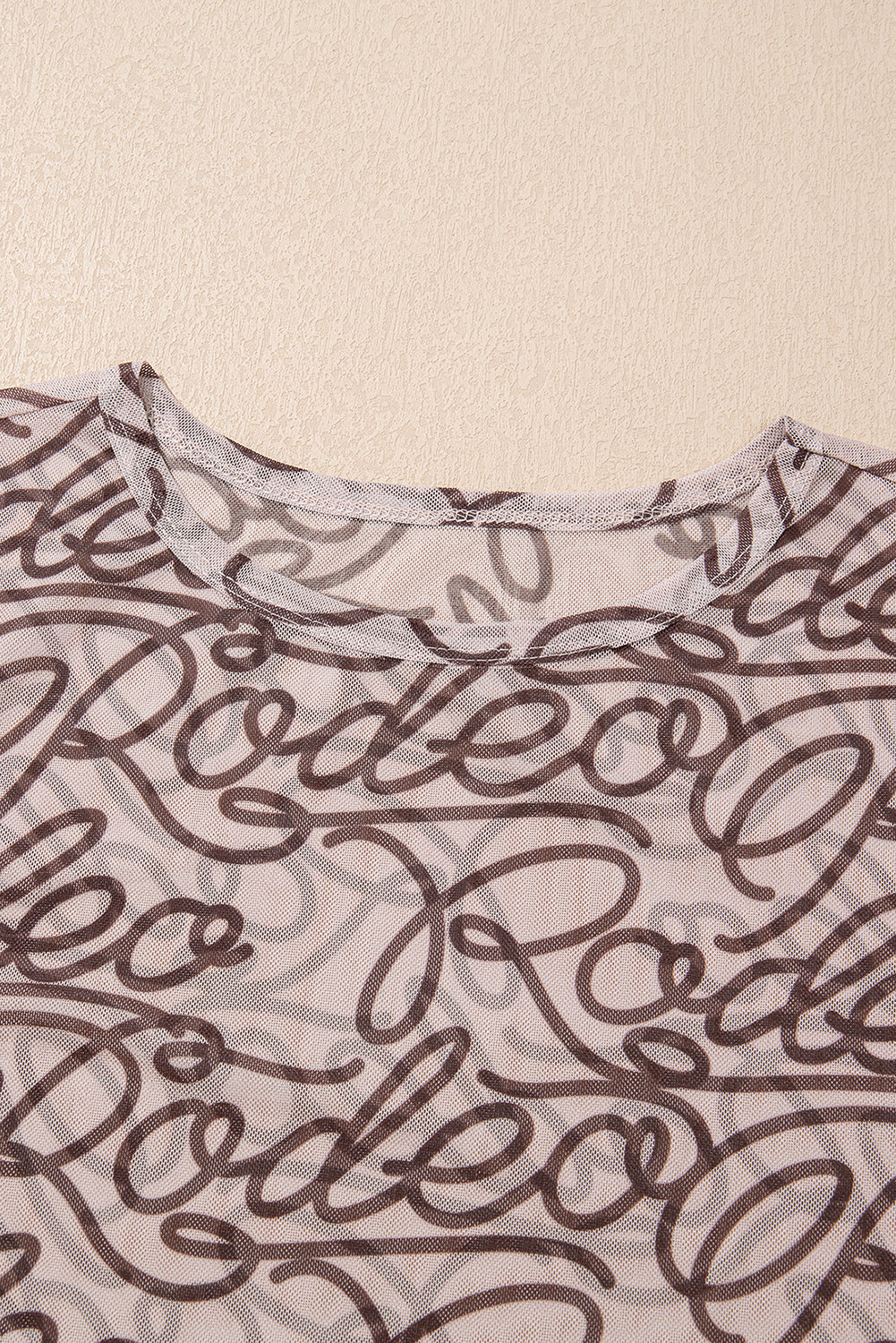 Rodeo Round Neck Slim Fit Mesh T-Shirt