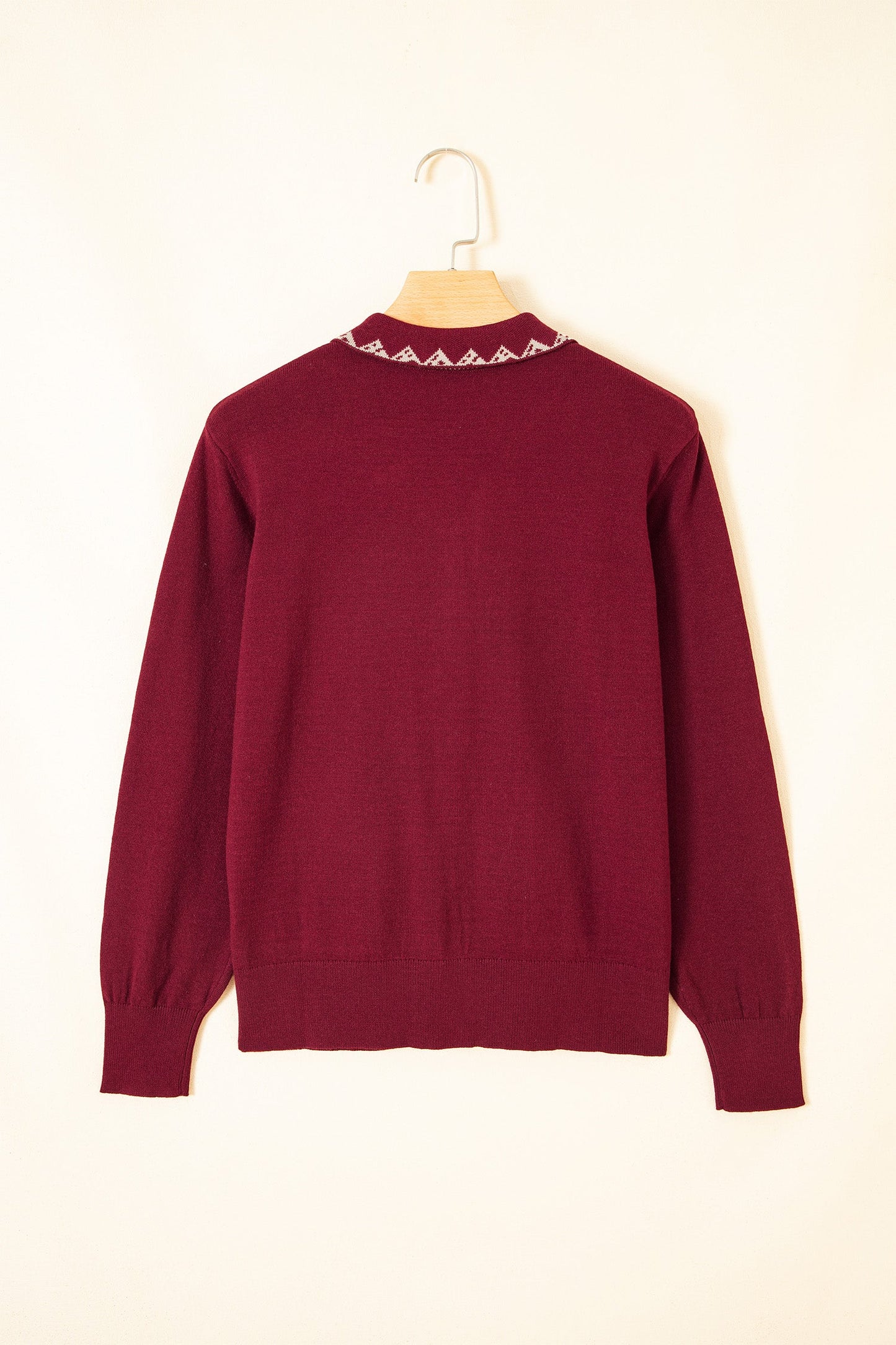 Bow Patch Pocket Collared Button Front Cardigan
