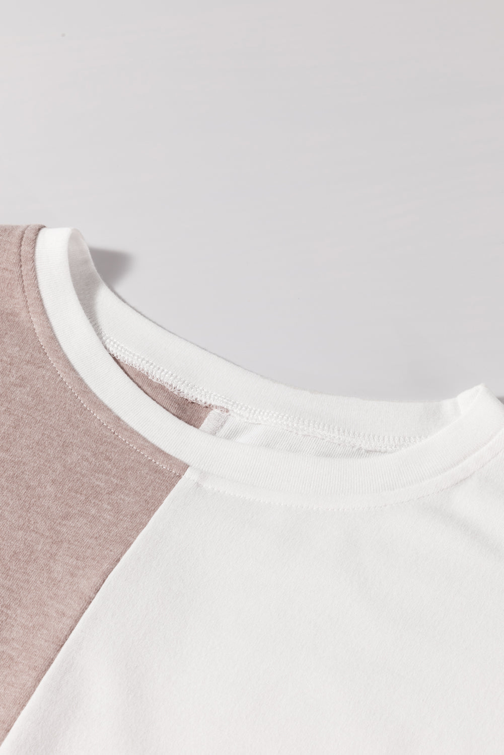 Colorblock Long Sleeve Crew Neck Top