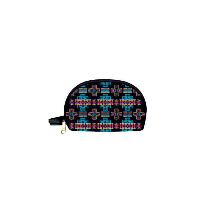 Aztec Black Faux Leather Coin Purse